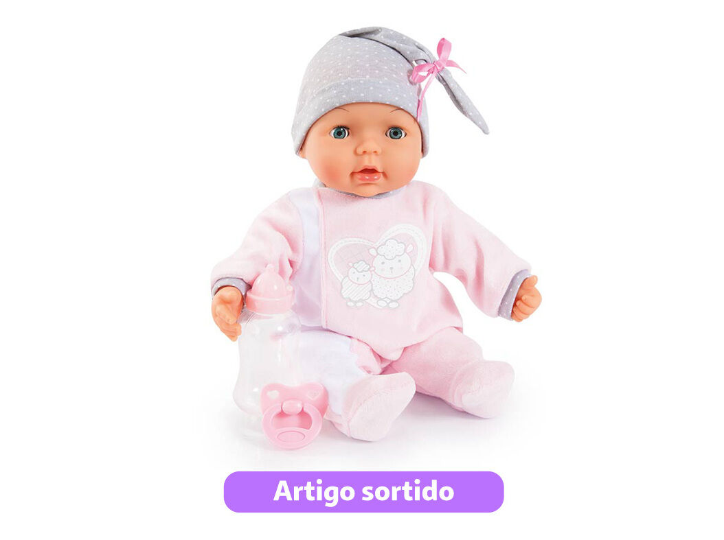 BONECO BEB&Eacute; ONE TWO FUN INTERACTIVO 26 FUN&Ccedil;&Otilde;ES 38CM MODELOS SORTIDOS image number 1