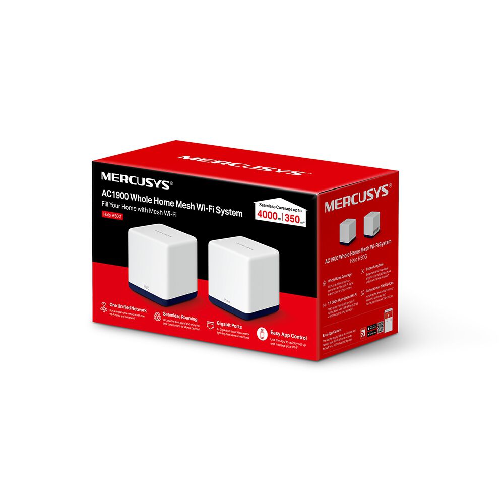 SISTEMA MESH WIFI MERCUSYS AC1900 HALO H50G(2-PACK) image number 3