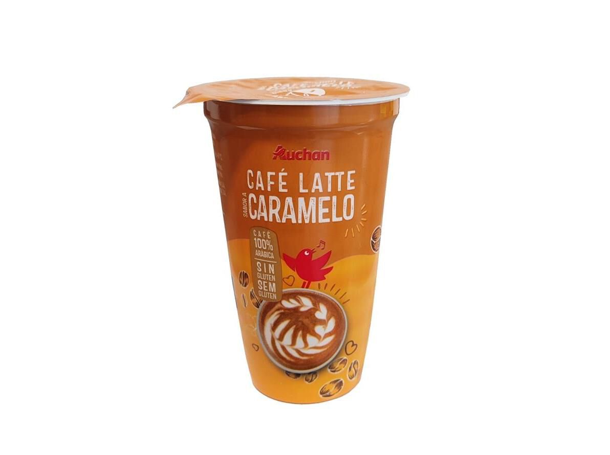 CAF&Eacute; LATTE AUCHAN SABOR CARAMELO SEM GL&Uacute;TEN 250ML