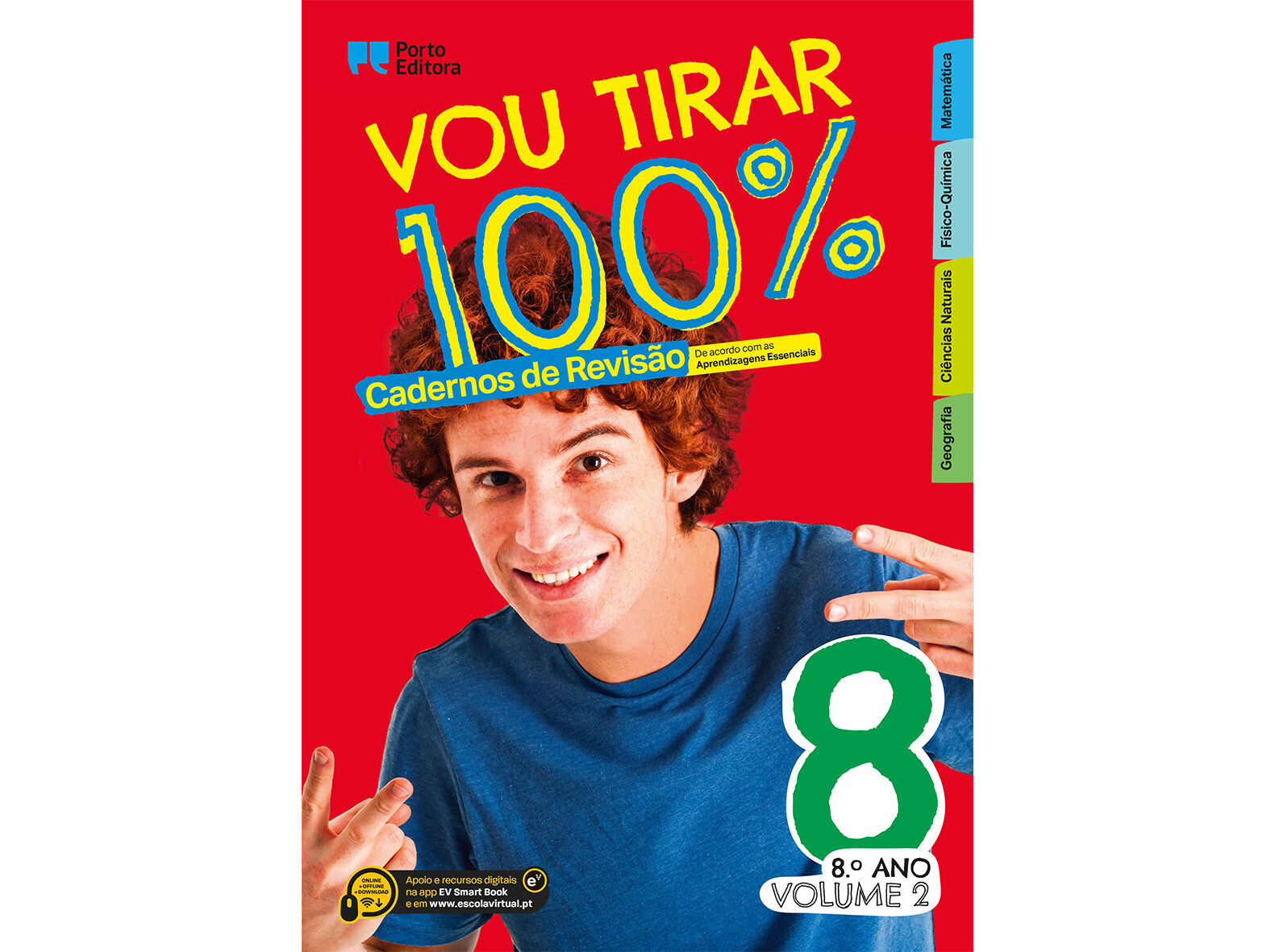 LIVRO VOU TIRAR 100% 8&ordm; ANO VOL 2 CADERNOS DE REVIS&Atilde;O
