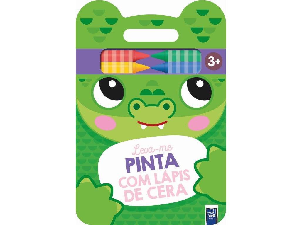 LIVRO LEVA-ME - PINTA COM L&Aacute;PIS DE CERA - CROCODILO 3+ image number 0