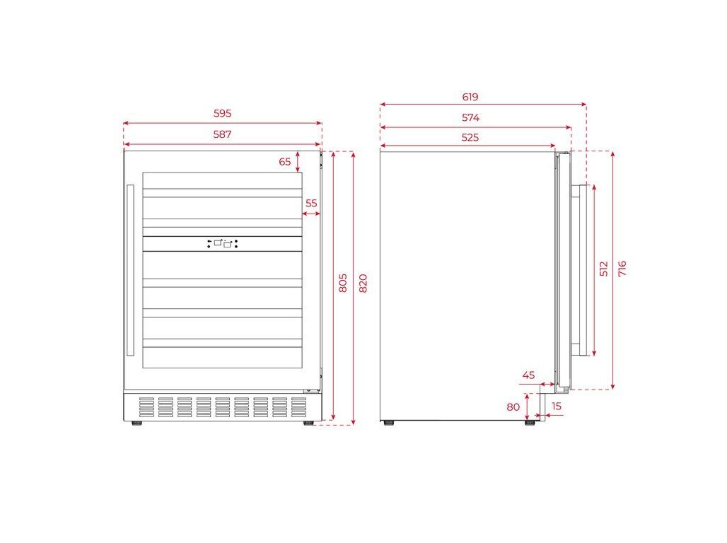 CAVE DE VINHOS TEKA RVU 20046 46 GARRAFAS image number 2
