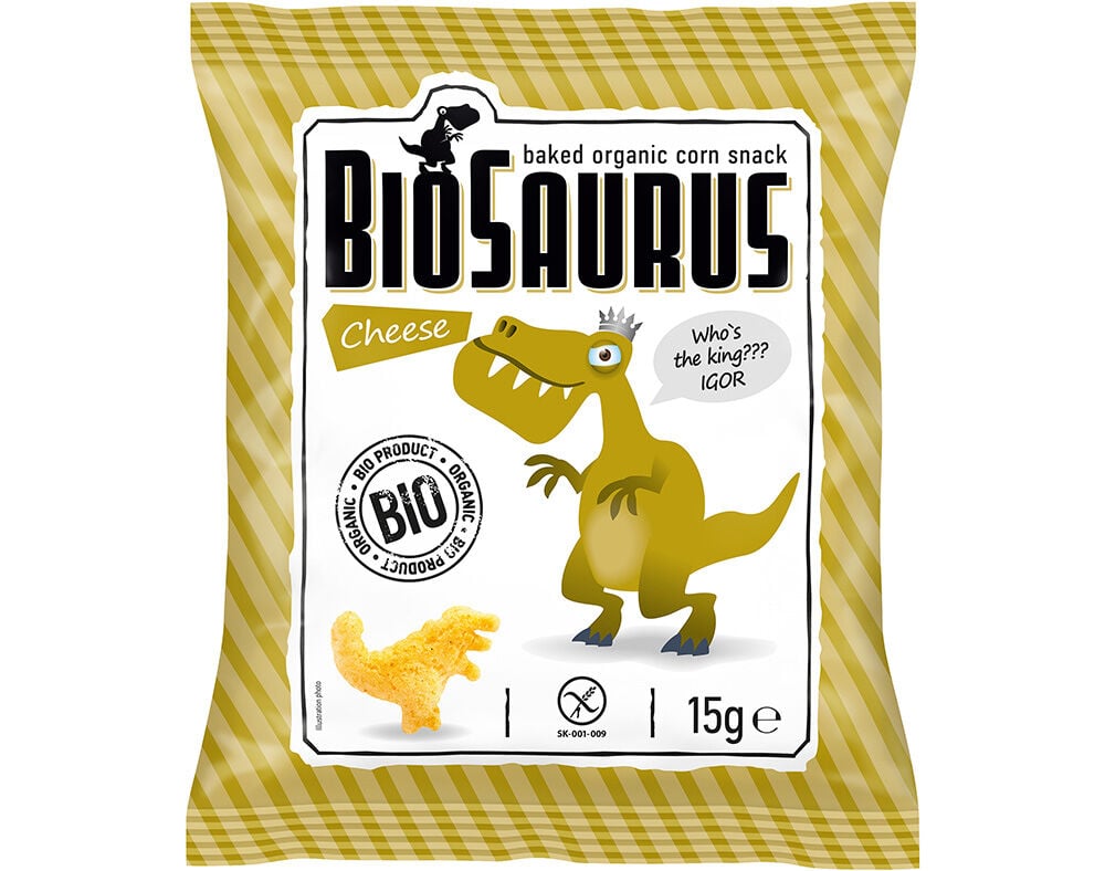 SNACK BIOSAURUS MILHO NO FORNO QUEIJO BIO 15G