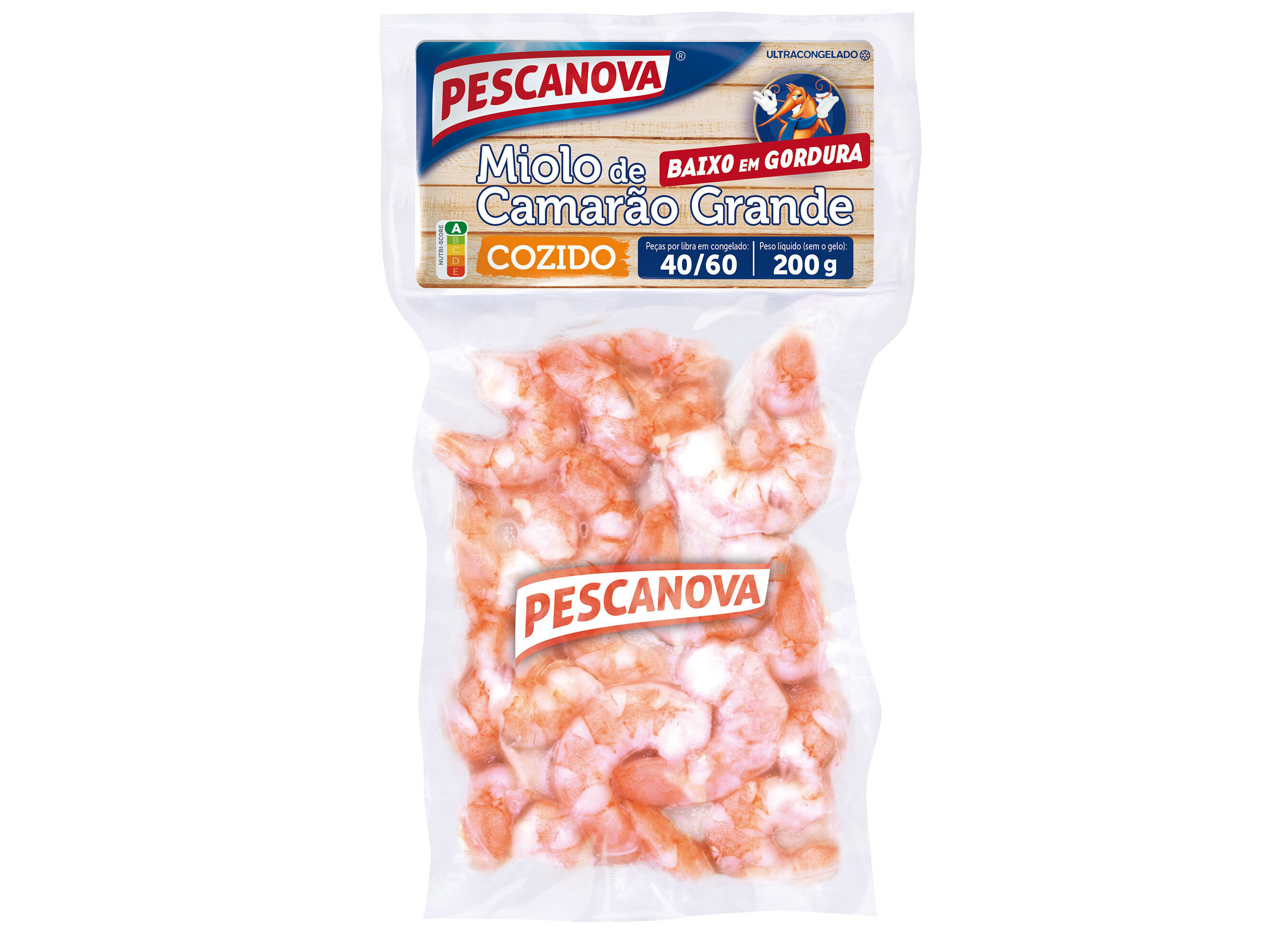 MIOLO DE CAMAR&Atilde;O PESCANOVA GRANDE COZIDO 40-60 200G image number 1