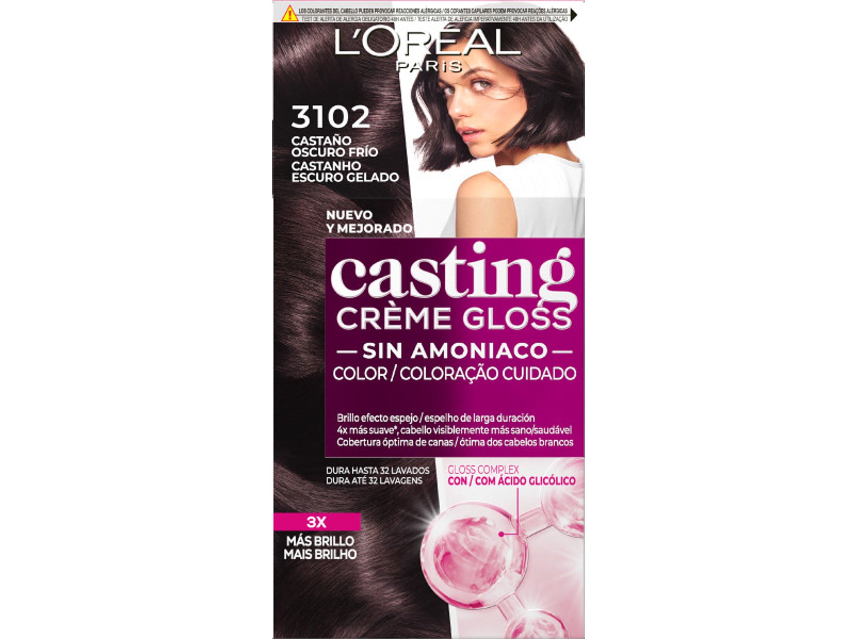 COLORA&Ccedil;&Atilde;O CASTING CREME GLOSS N&ordm;3102 CASTANHO ESCURO GELADO image number 0