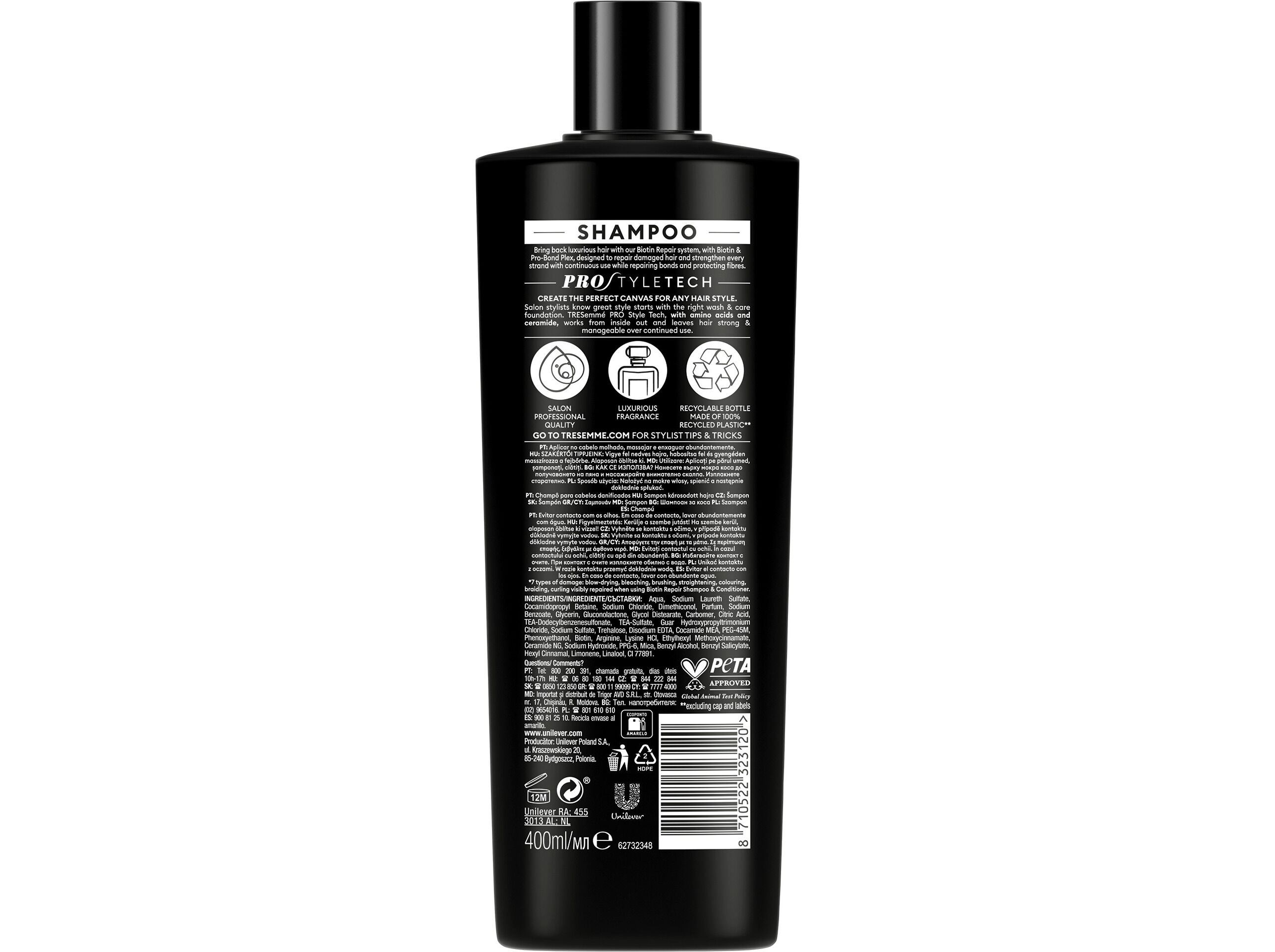 CHAMP&Ocirc; TRESEMME REPARA E FORTALECE 400ML image number 1