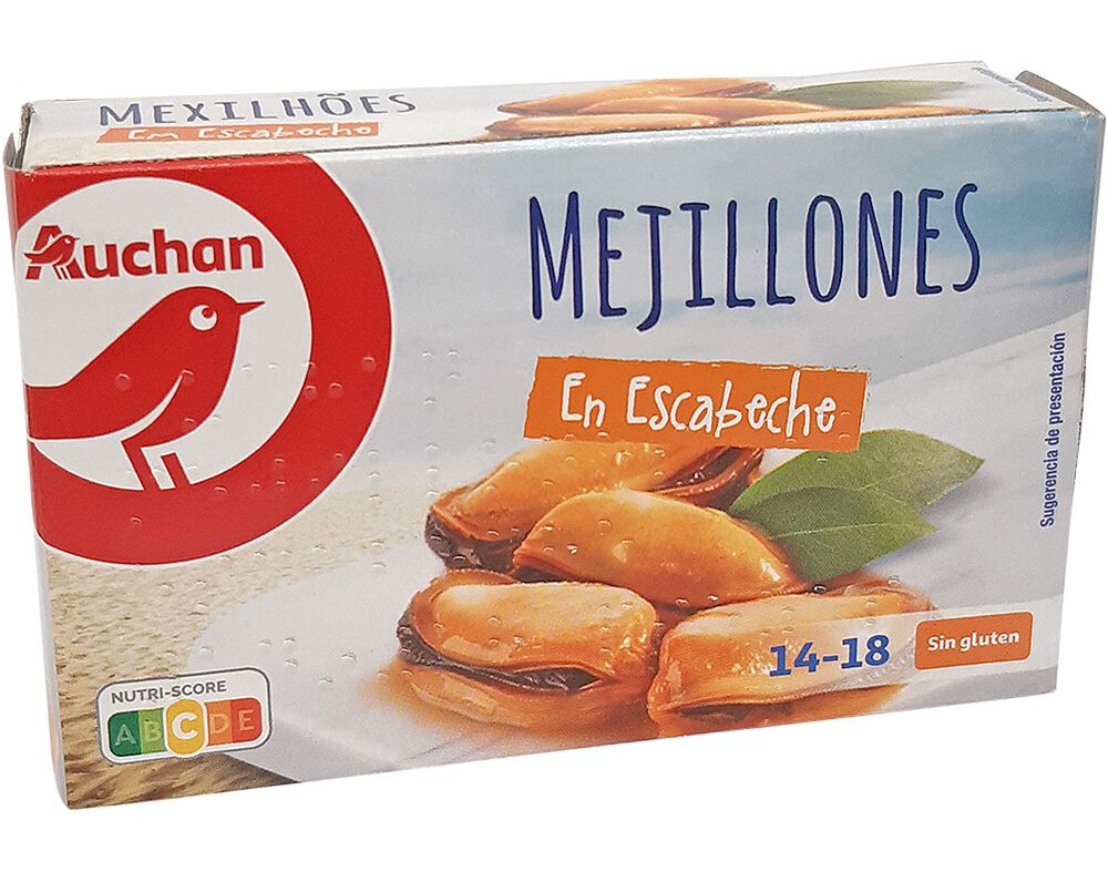 MEXILH&Otilde;ES AUCHAN EM ESCABECHE 111(72)G