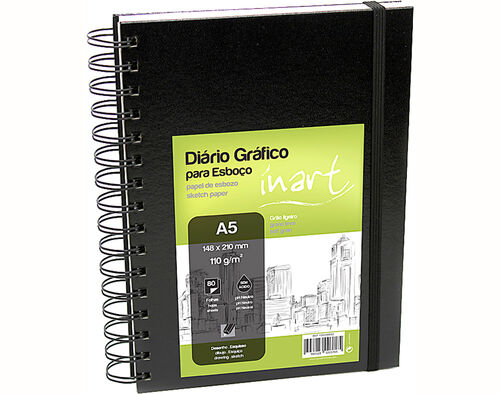 DIÁRIO GRÁFICO A5 INART 180G 40 FOLHAS image number 0