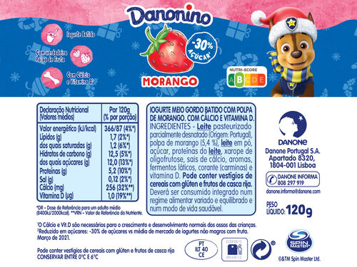 IOGURTE DANONINO INFANTIL MAXI MORANGO 4X120G image number 1