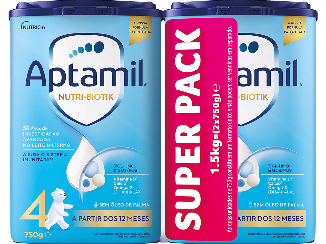 leite aptamil junior 4 pack poupanca 2x750g auchan