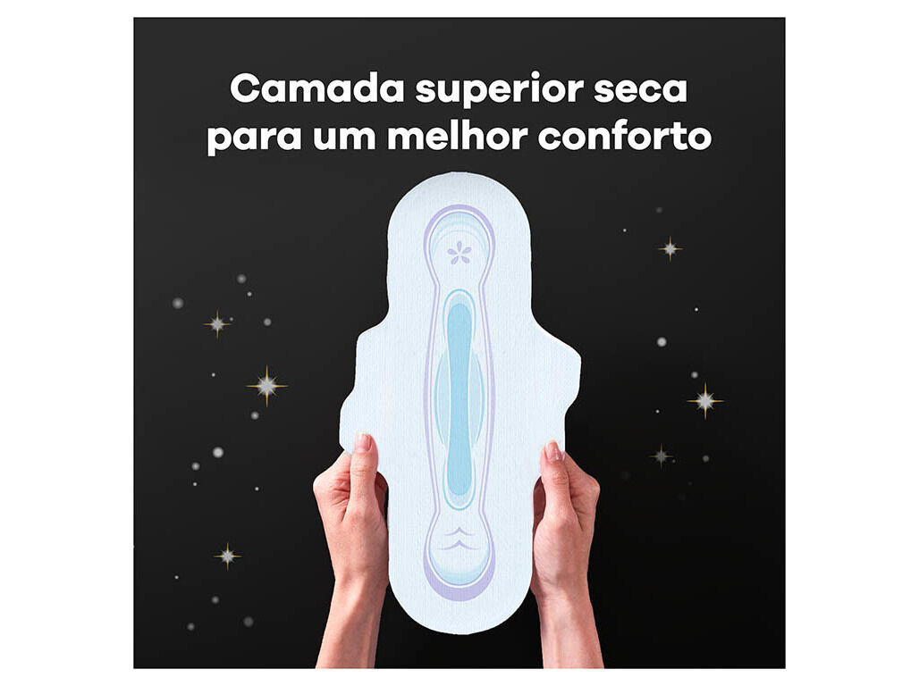 PENSOS HIGI&Eacute;NICOS ULTRAFINA NOITE COM ABAS AUSONIA 24 UN image number 1