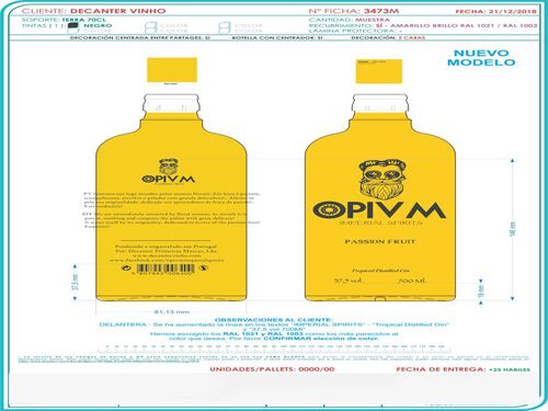 GIN OPIVM PASSION FRUIT 0.70L
