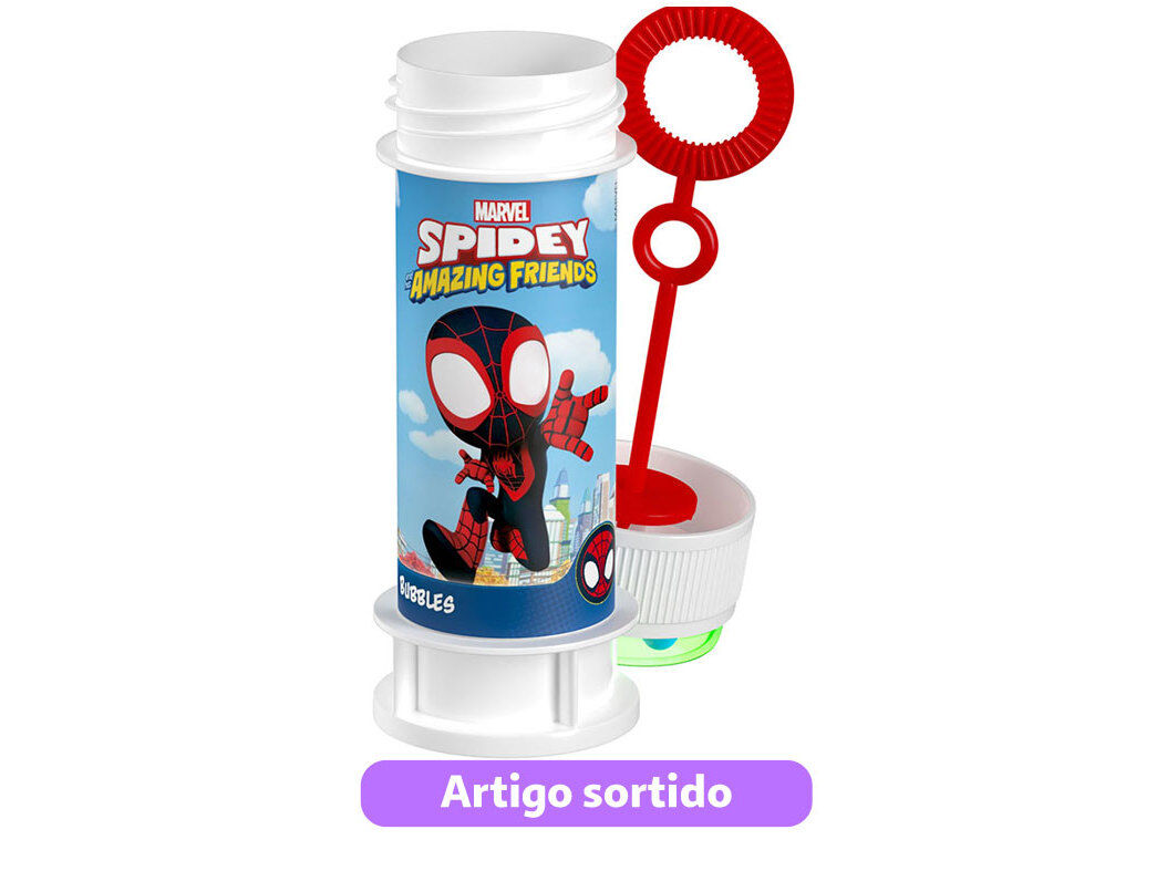 BOLAS DE SAB&Atilde;O SPIDEY 60ML MODELOS SORTIDOS