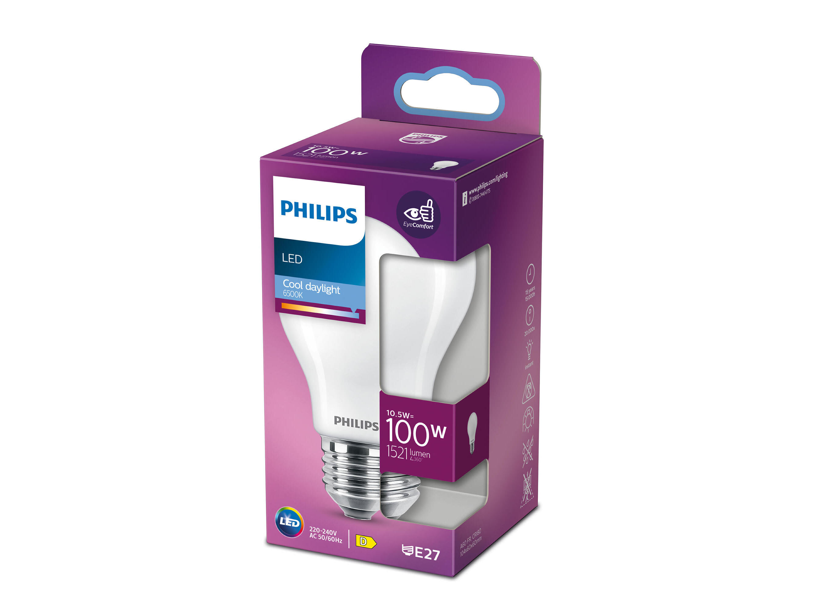 L&Acirc;MPADA LED A60 E27 PHILIPS 6500K 100W image number 0