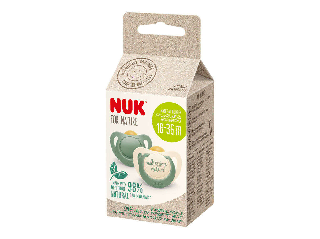 CHUPETA NUK FOR NATURE SIL VERDE 2UN +18M image number 0