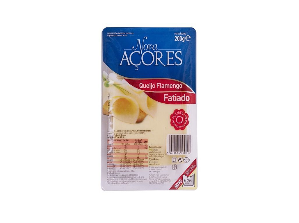 QUEIJO FLAMENGO FATIADO NOVA A&Ccedil;ORES 200G image number 0