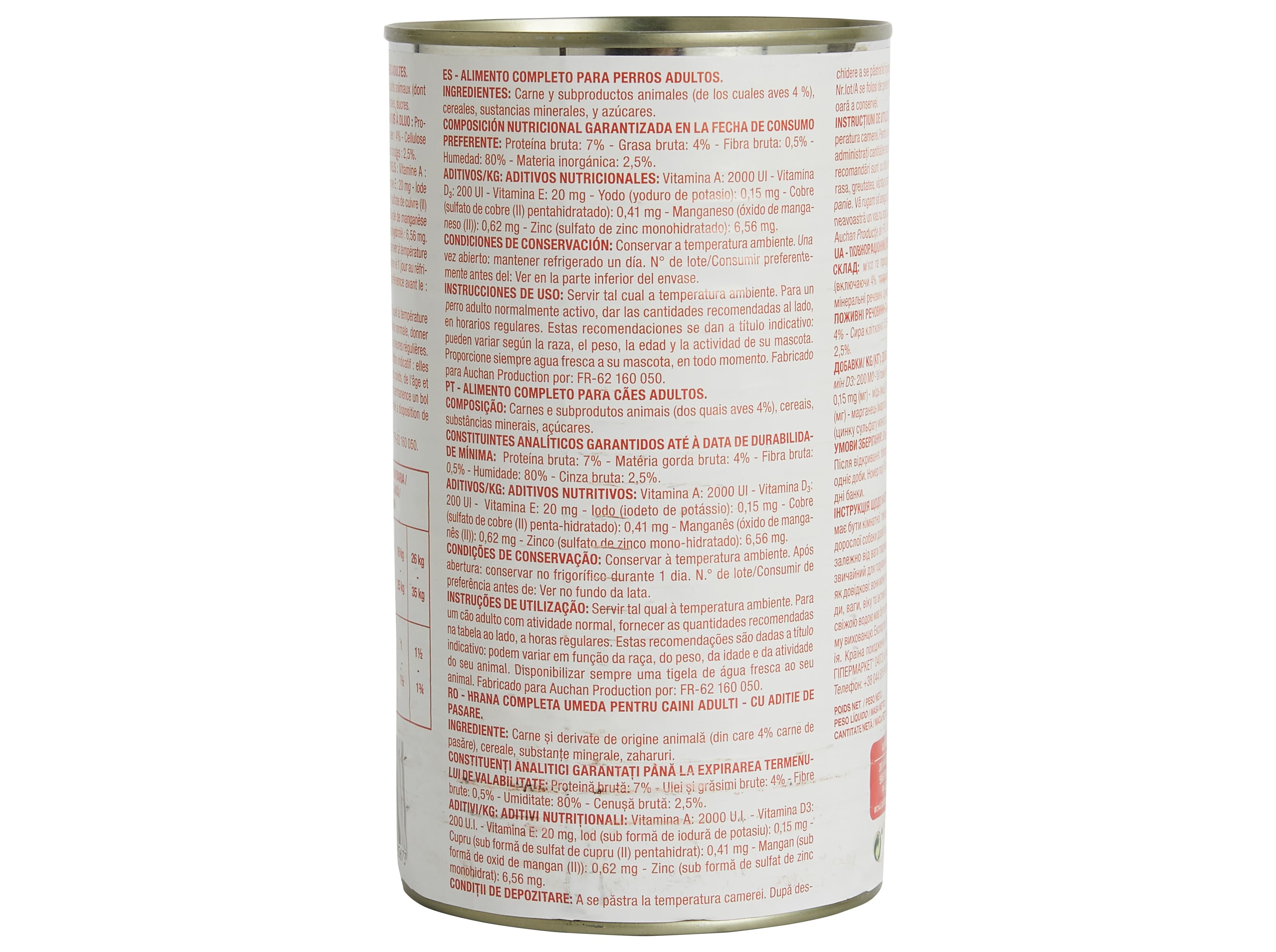 COMIDA H&Uacute;MIDA PARA C&Atilde;O POLEGAR ALM&Ocirc;NDEGAS EM MOLHO COM AVES 1200G image number 1