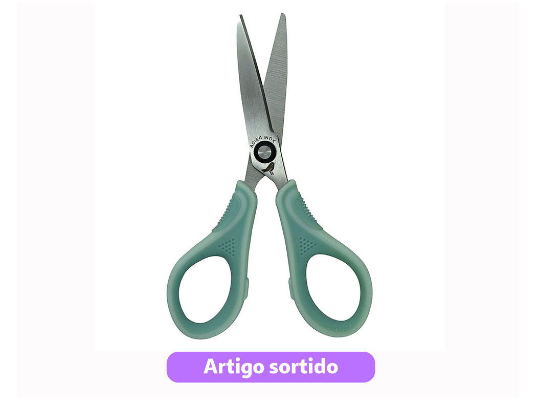 TESOURA SIM&Eacute;TRICA AUCHAN BI-MATERIAL 15CM CORES SORTIDAS image number 5