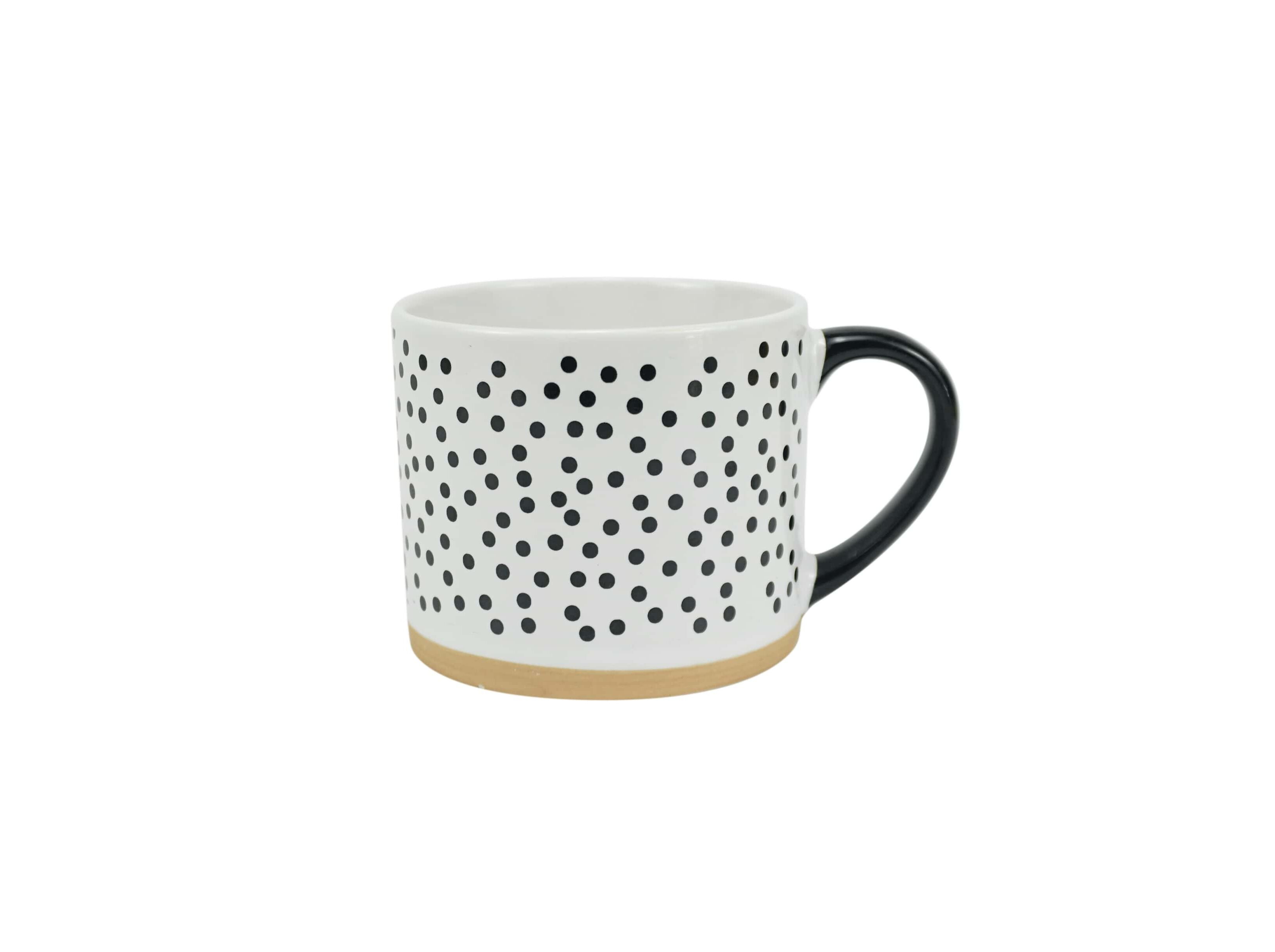 CANECA ACTUEL PINTAS BRANCO/PRETO 40CL