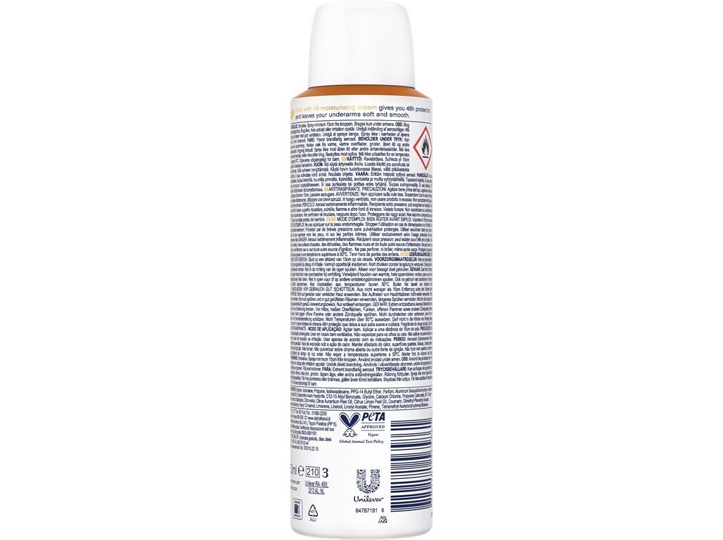 DESODORIZANTE DOVE SPRAY VANILLA 150 ML image number 1