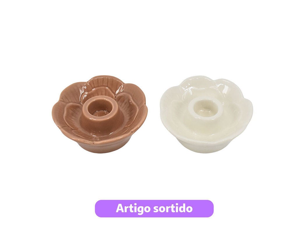 CASTI&Ccedil;AL CER&Acirc;MICA ACTUEL FLOR 8.8X3.6CM CORES SORTIDAS