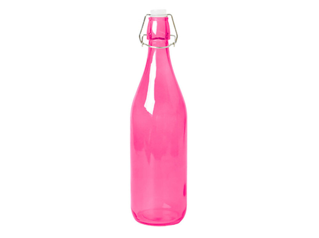 GARRAFA VIDRO ACTUEL TAMPA ROSA 1L image number 0