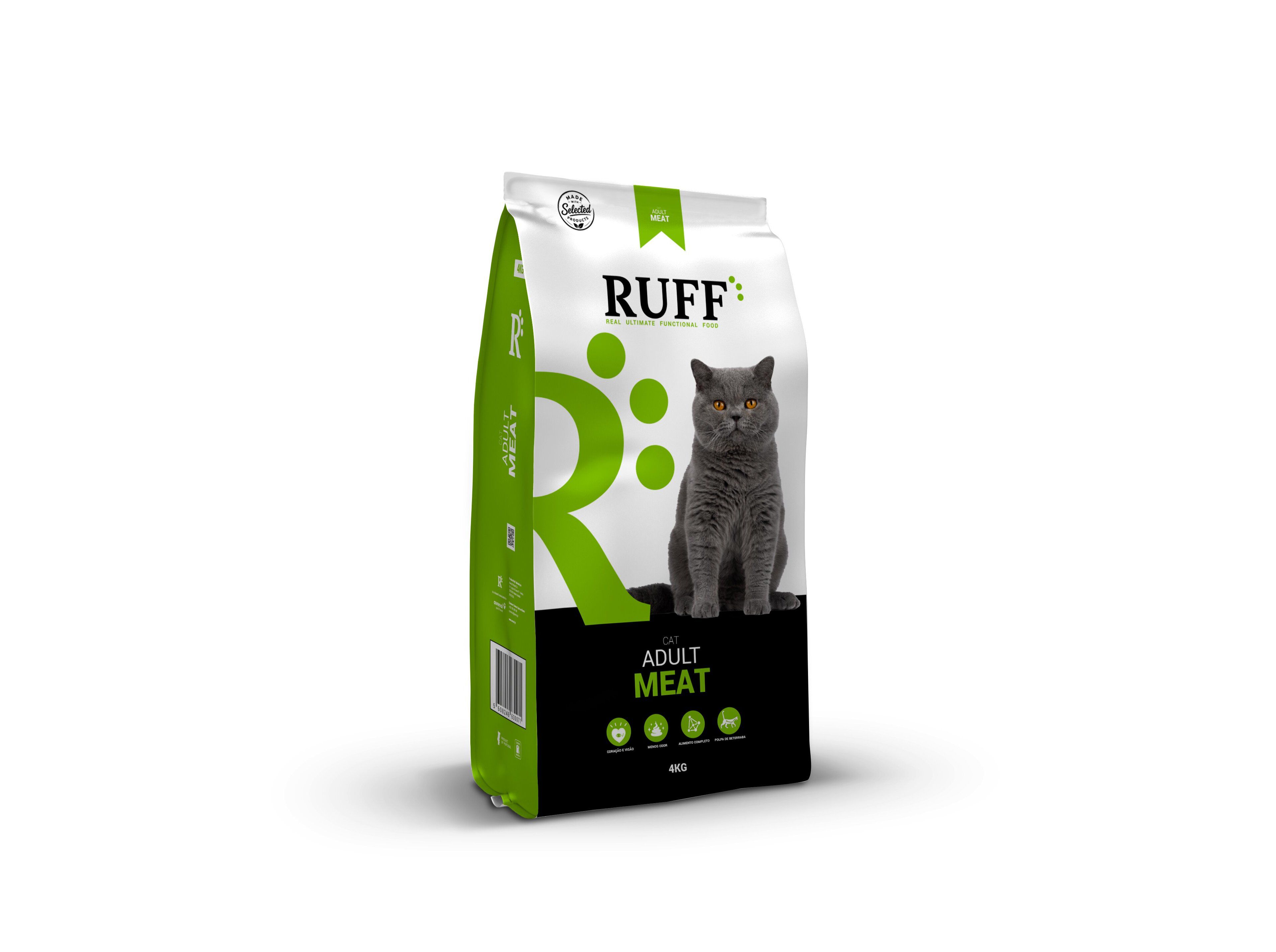 RA&Ccedil;&Atilde;O PARA GATO RUFF CARNE 4KG image number 1
