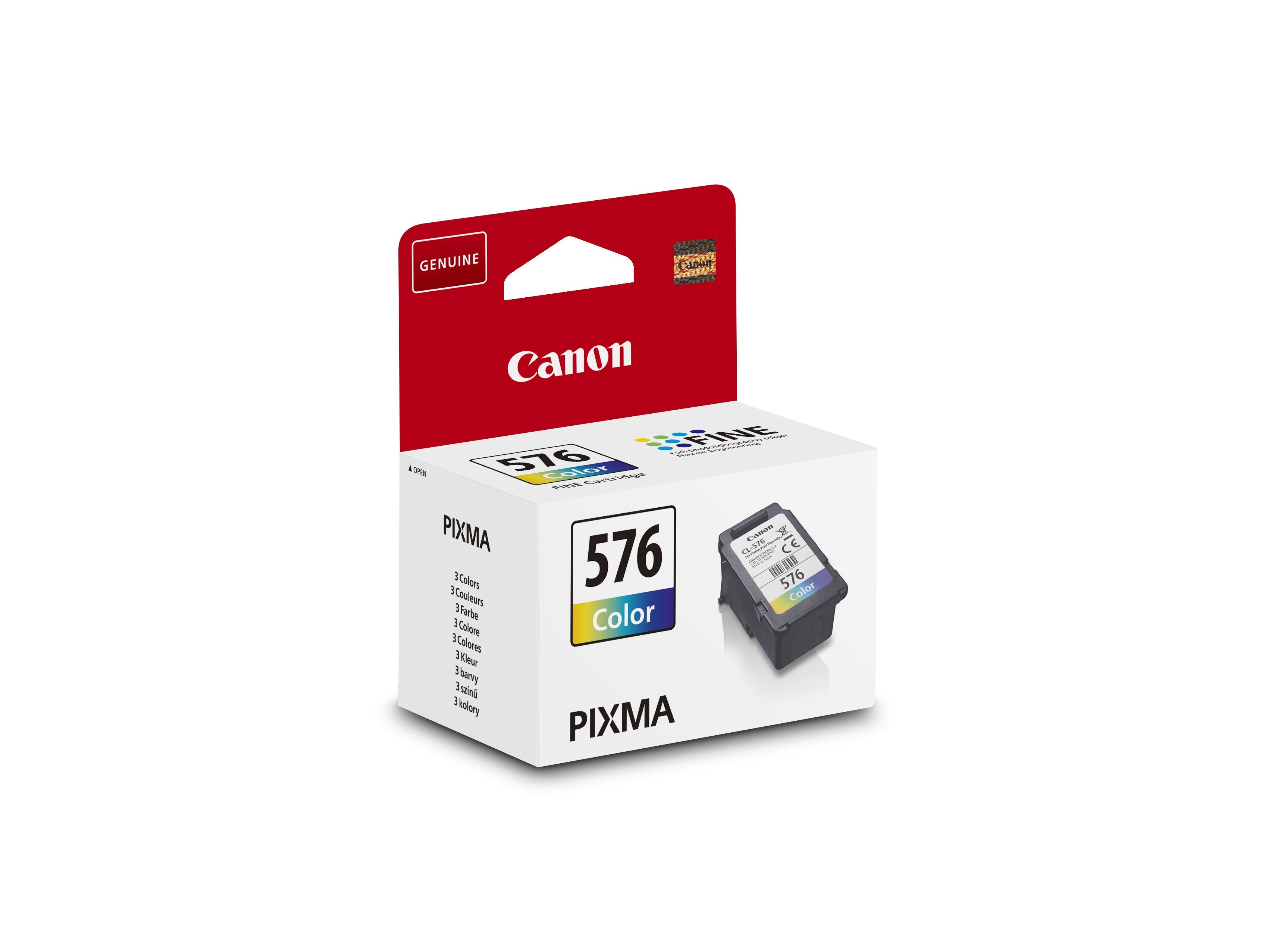 TINTEIRO ORIGINAL CANON CL-576 EUR CORES image number 1