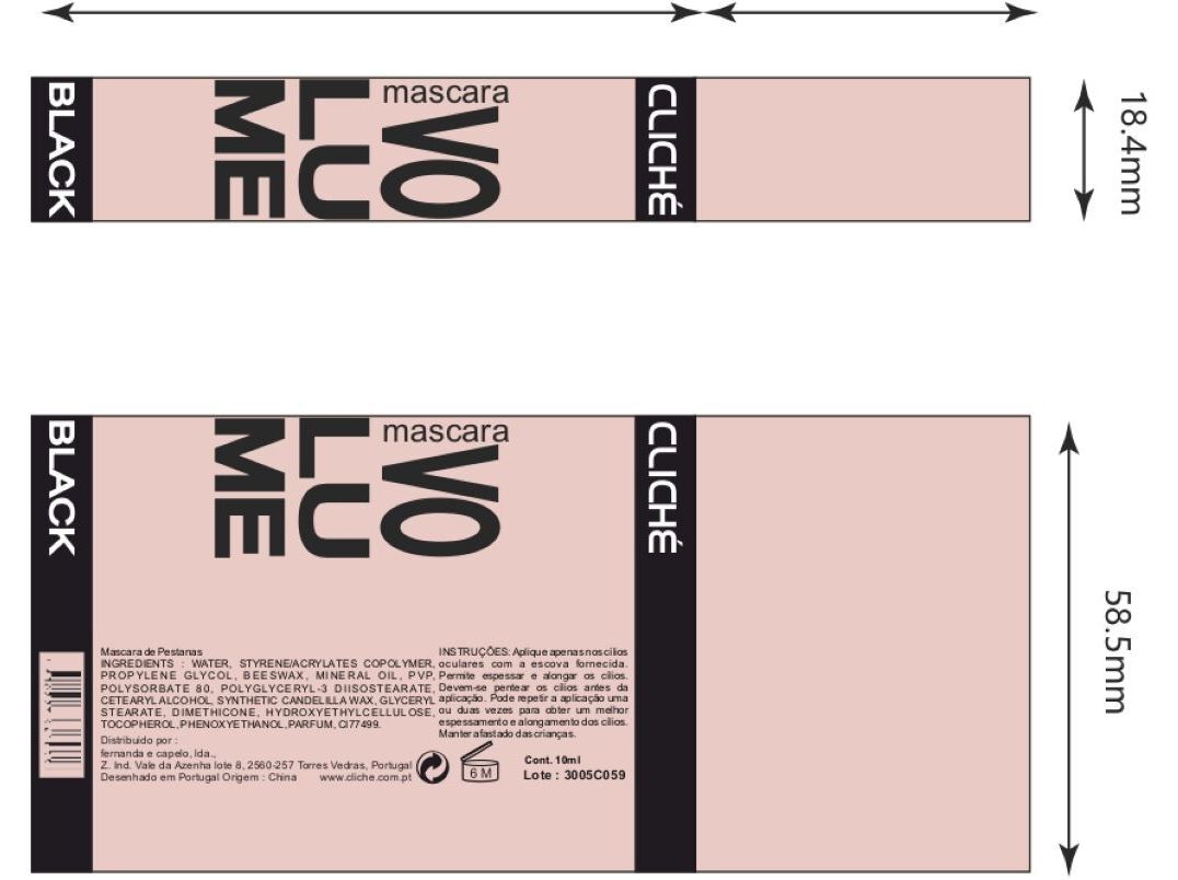 M&Aacute;SCARA CLICH&Eacute; PRETO UN image number 1