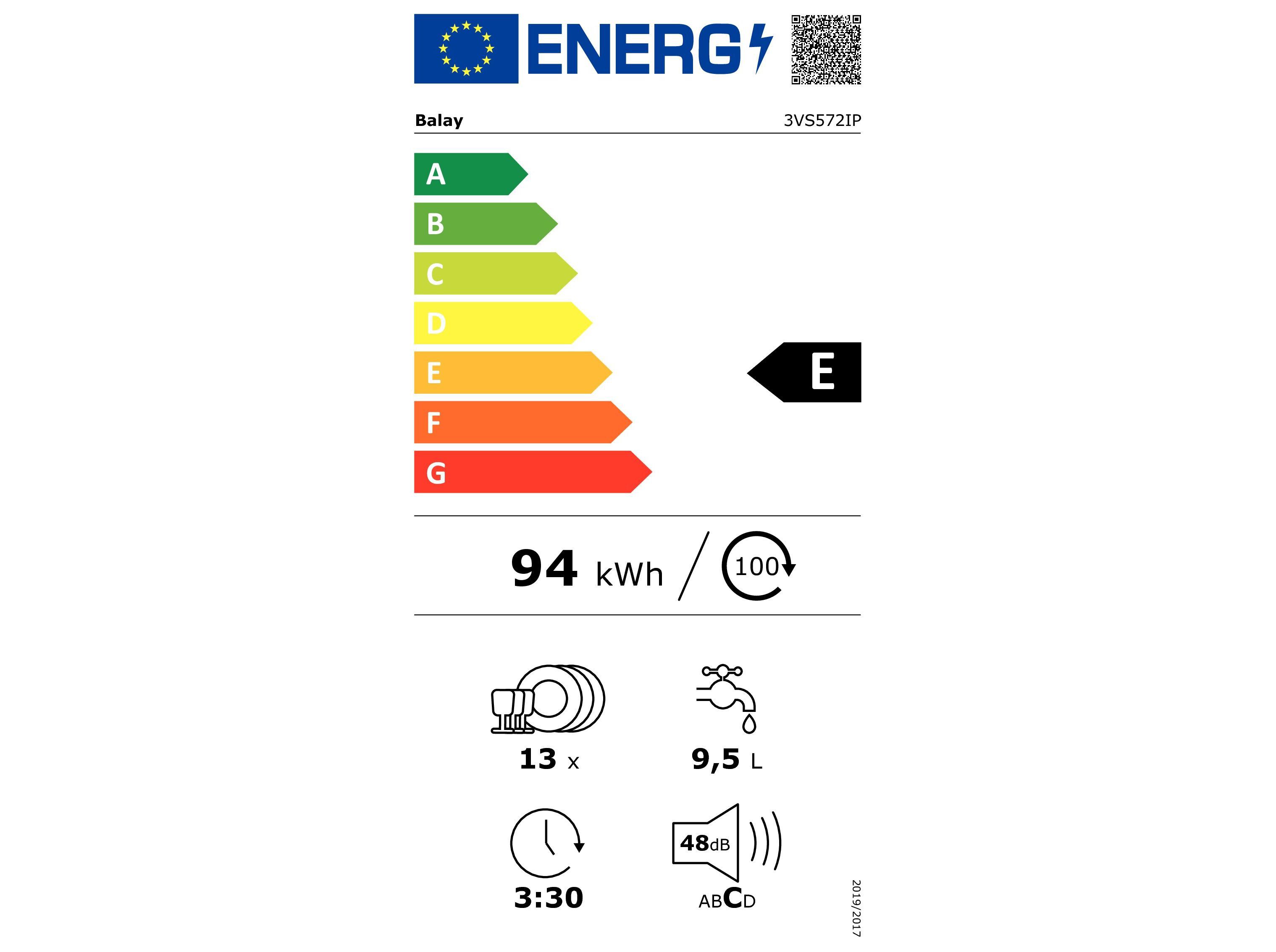M&Aacute;QUINA DE LAVAR LOI&Ccedil;A BALAY 3VS572IP INOX E 13 CONJUNTOS image number 4