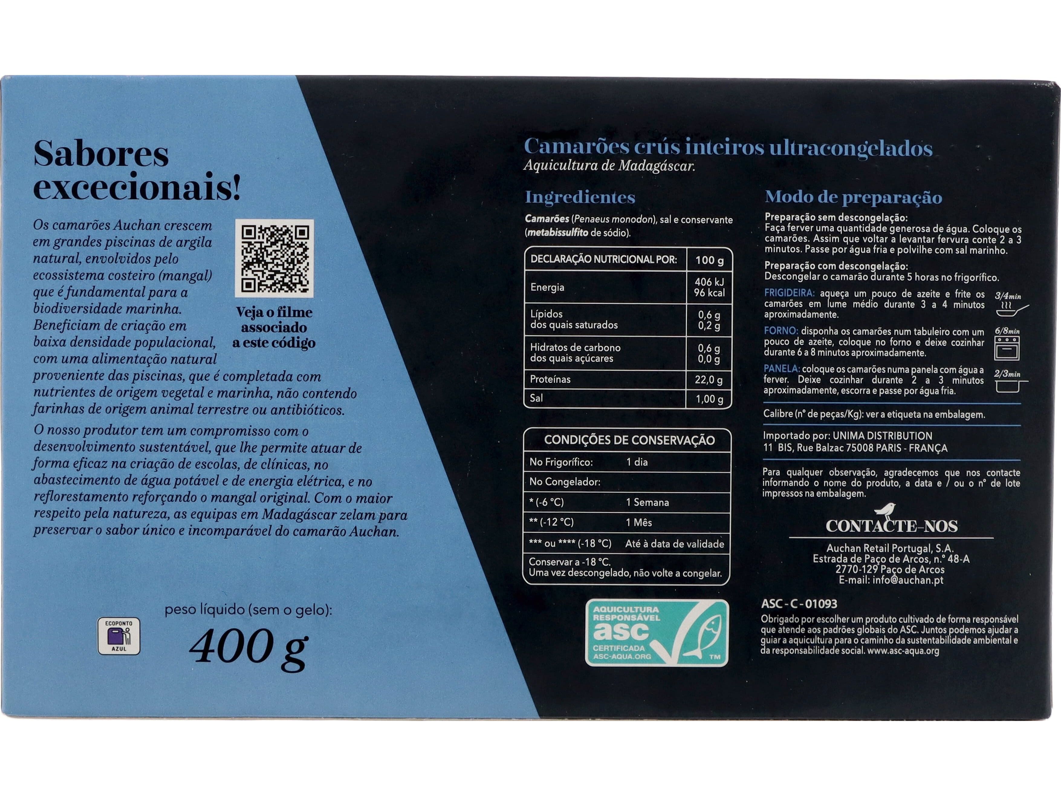 CAMAR&Atilde;O MADAG&Aacute;SCAR CR&Uacute; AUCHAN COLLECTION CULTIVAMOS O BOM ASC 10/20 400G image number 1