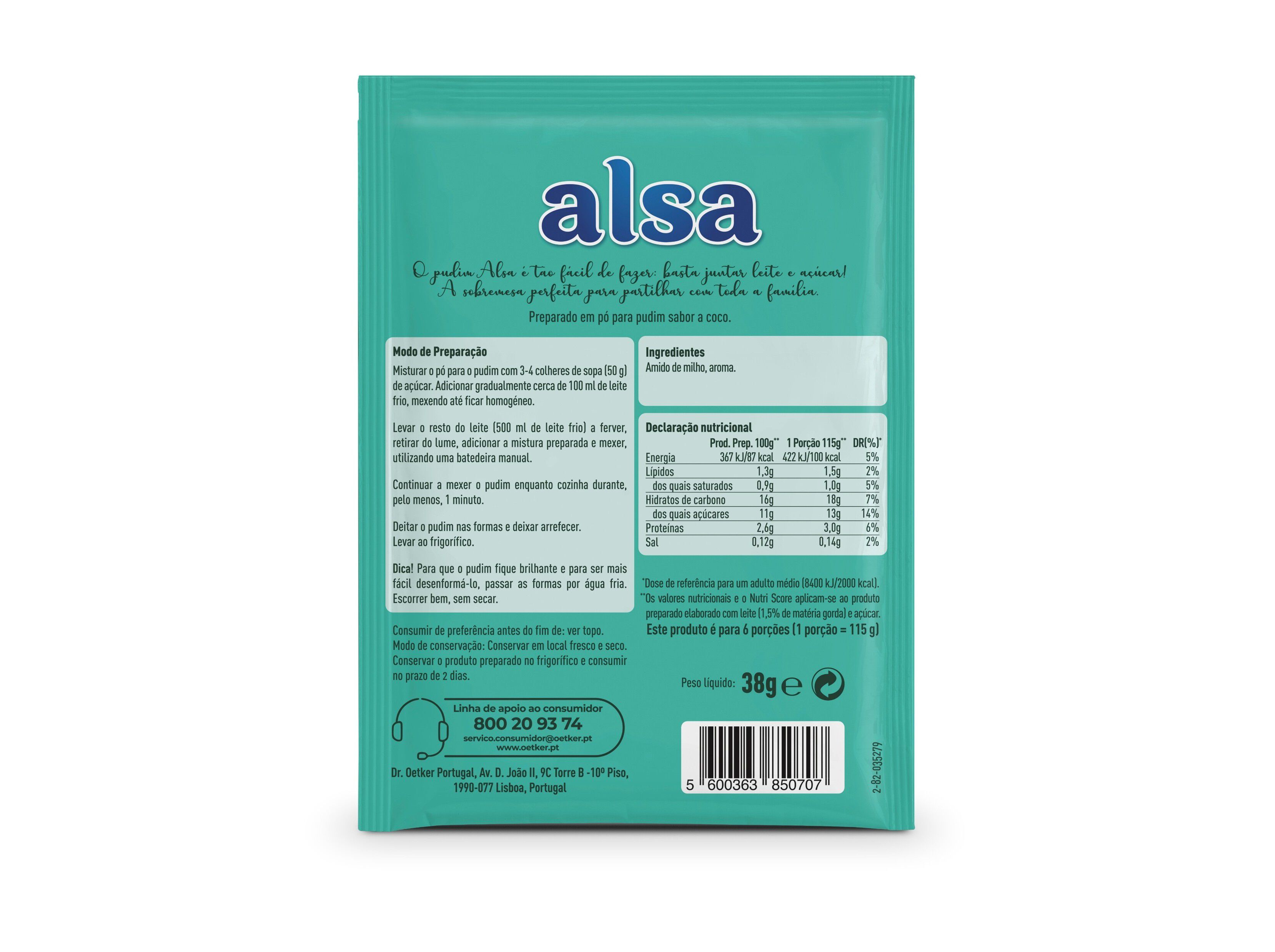 PUDIM ALSA COCO 38G image number 1