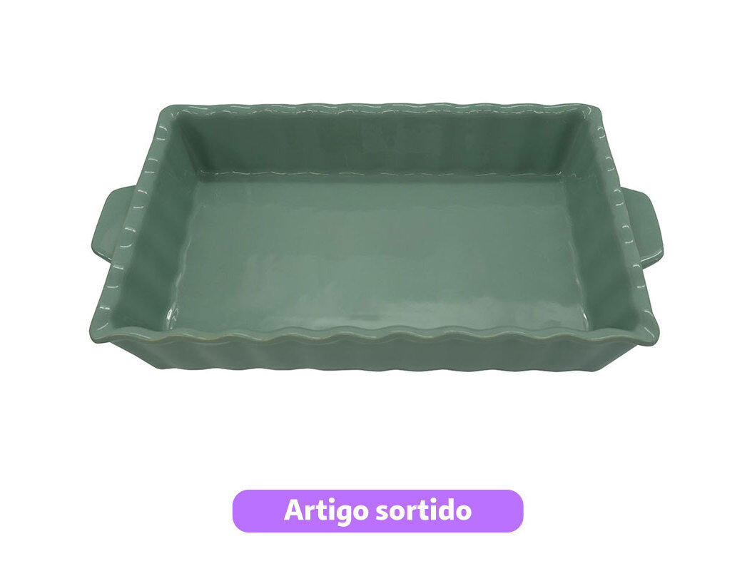 FORMA RECTANGULAR ACTUEL CER&Acirc;MICA 37CM CORES SORTIDAS