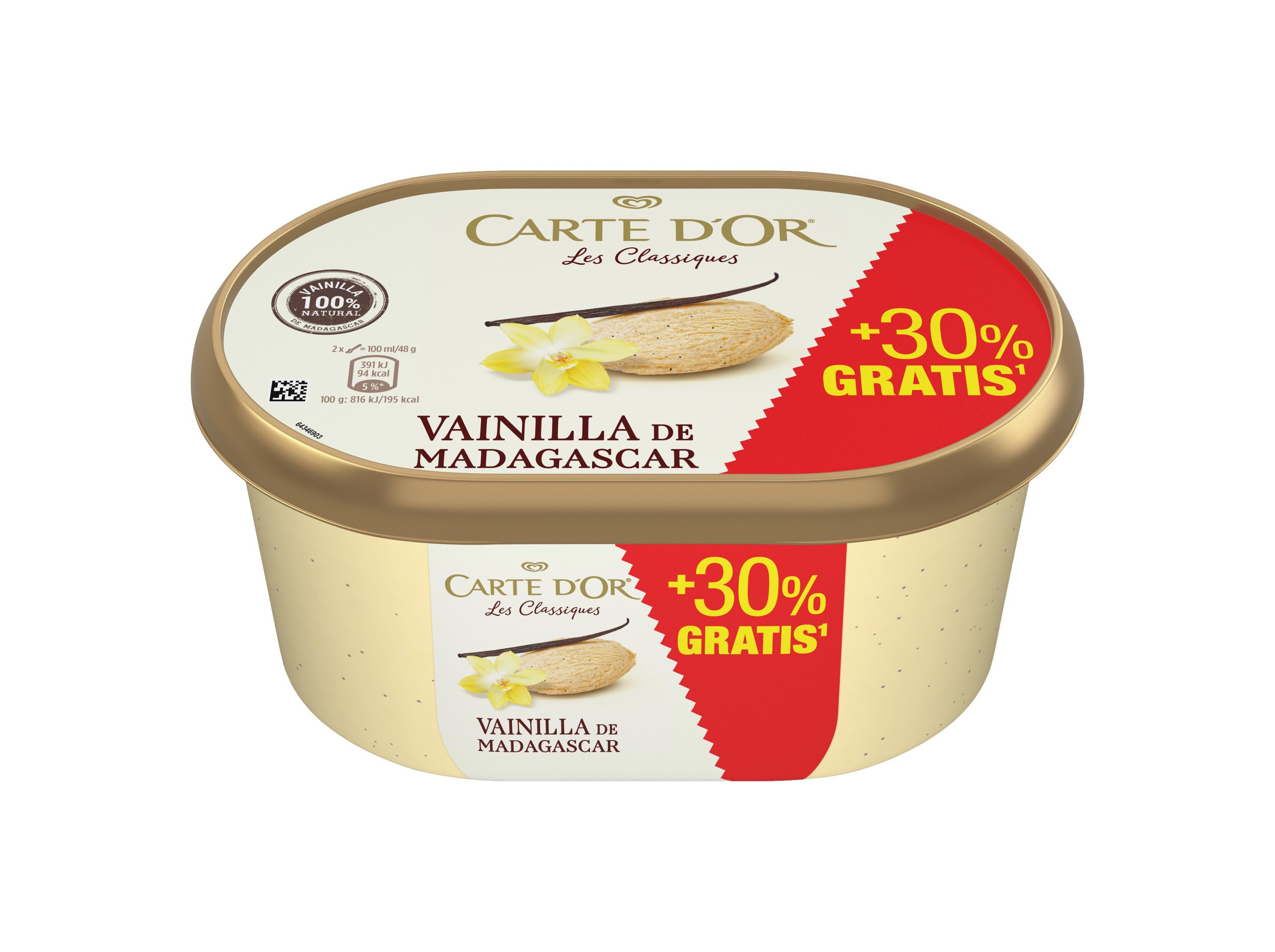 GELADO CARTE D'OR BAUNILHA 1.3L