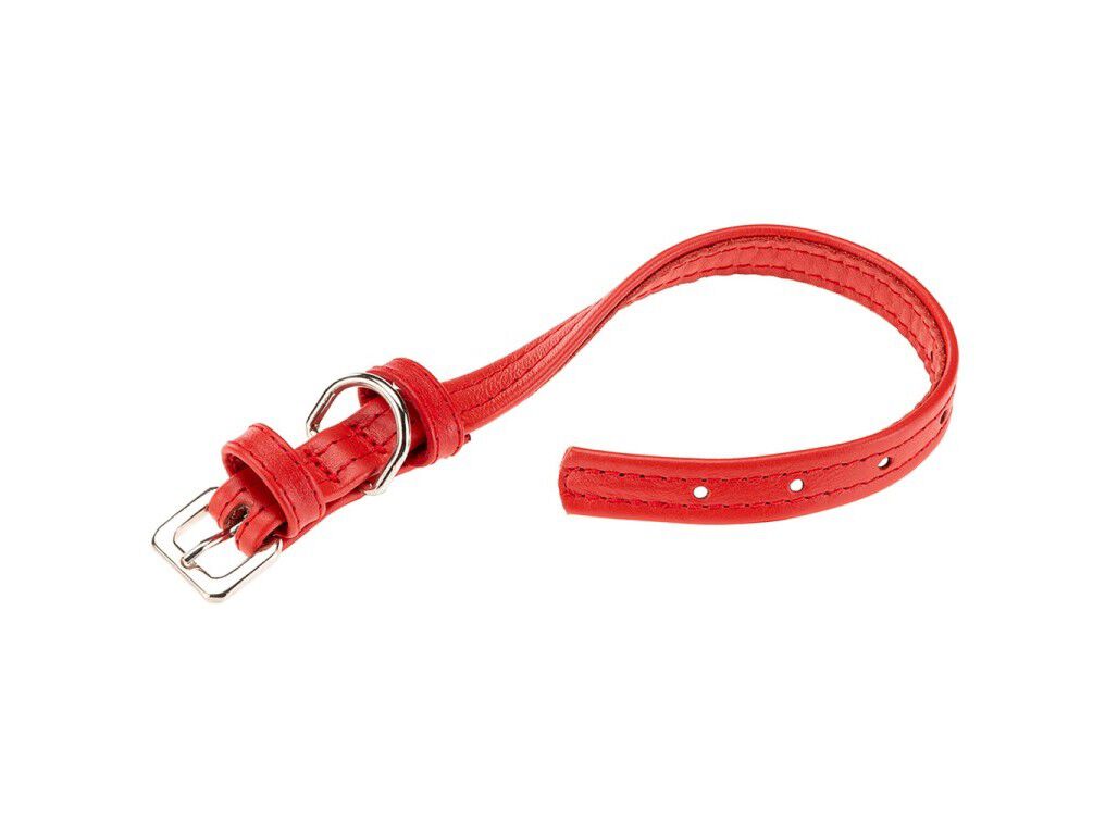 COLEIRA PELE C&Atilde;O FERPLAST VOGUE VERMELHA CF25/49