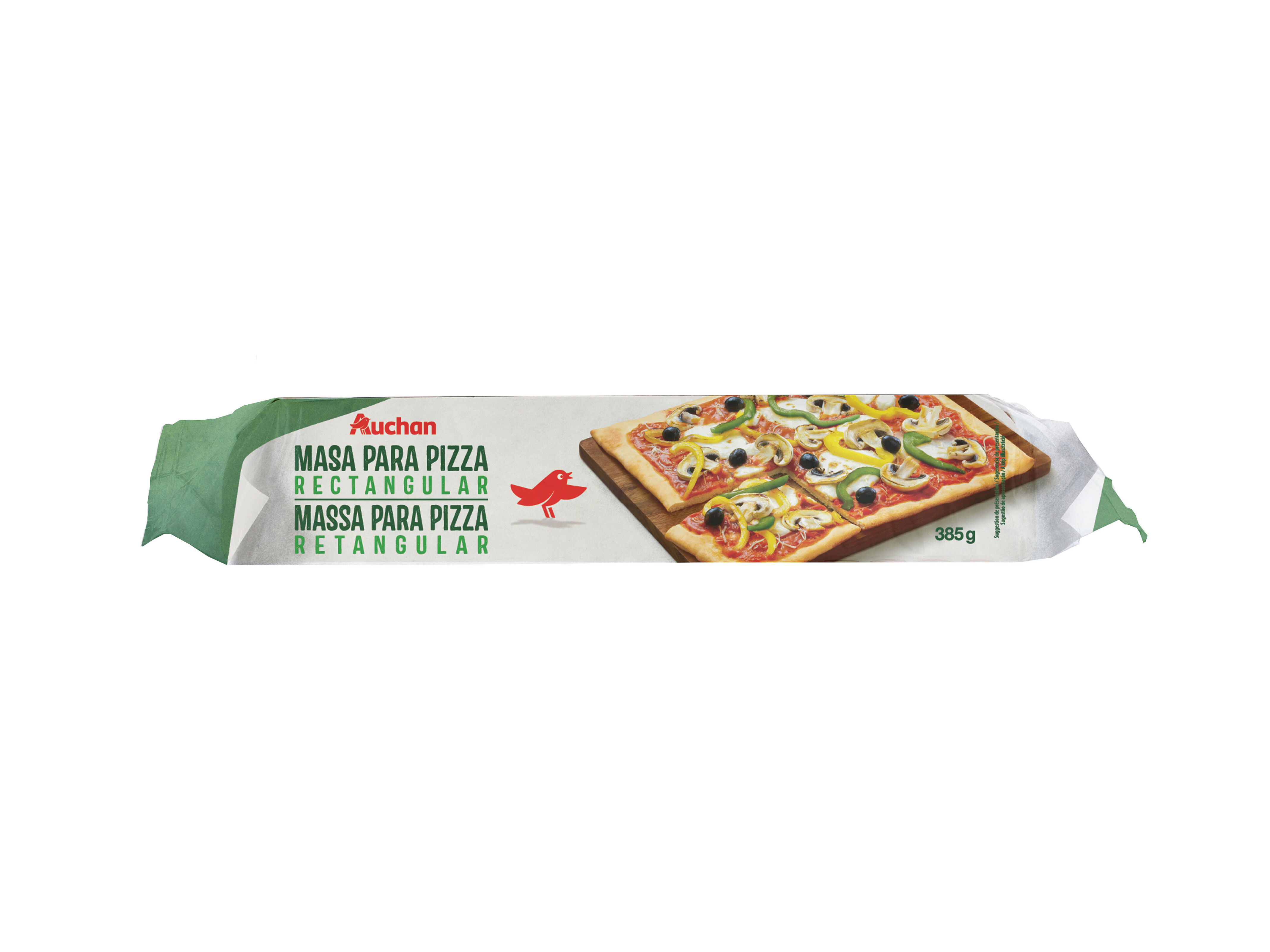 MASSA PARA PIZZA AUCHAN FAMILIAR 385G image number 1