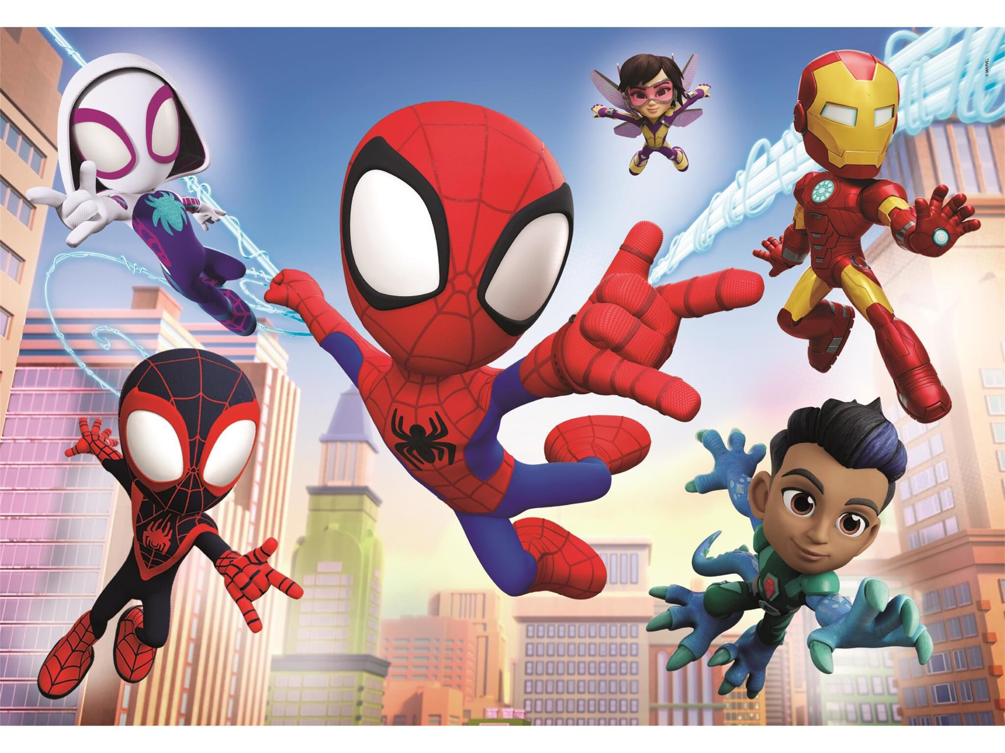 PUZZLE SPIDEY CLEMENTONI 2X60 PE&Ccedil;AS image number 1