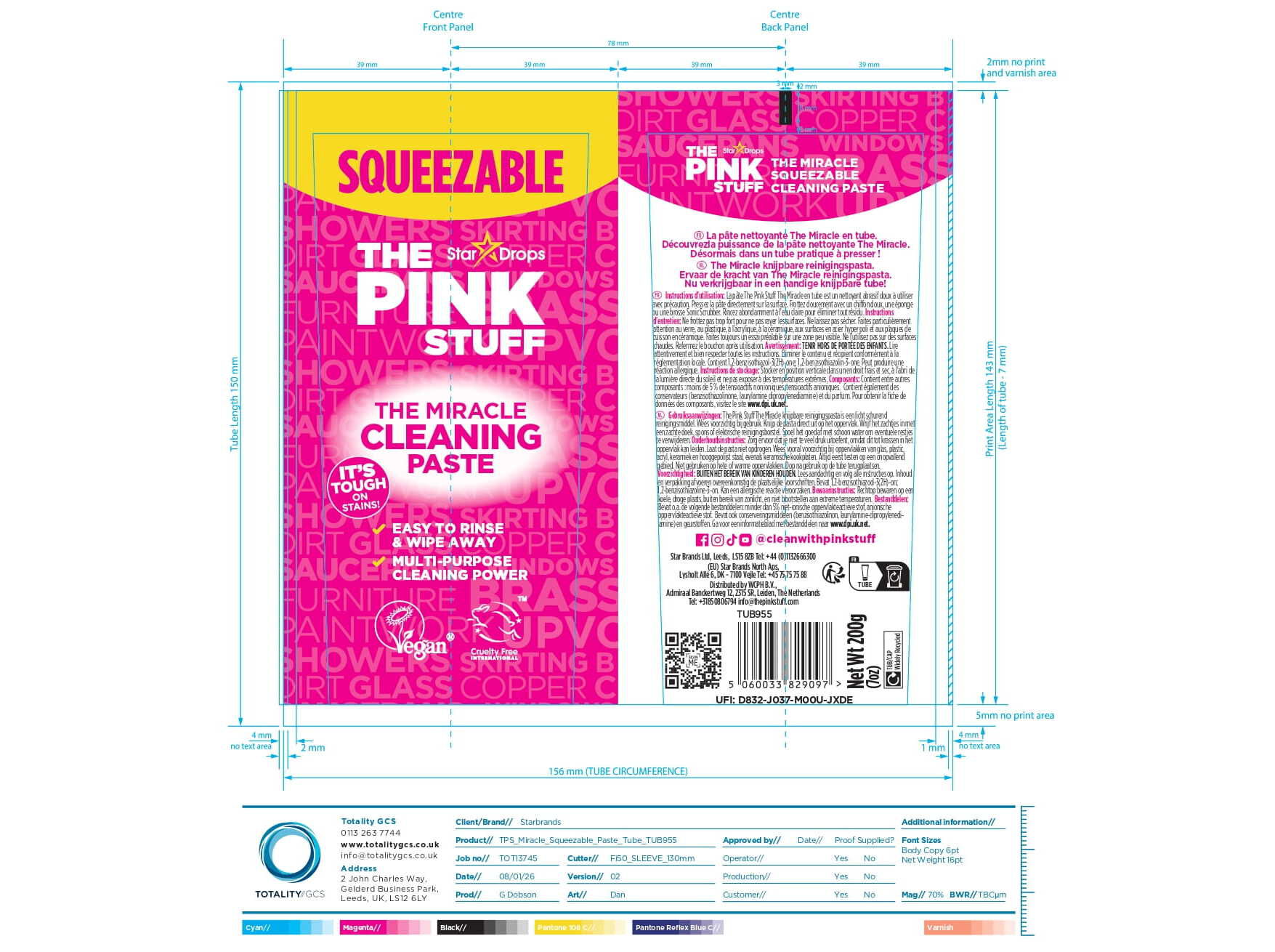 PASTA LIMPEZA PINK STUFF 300G image number 1