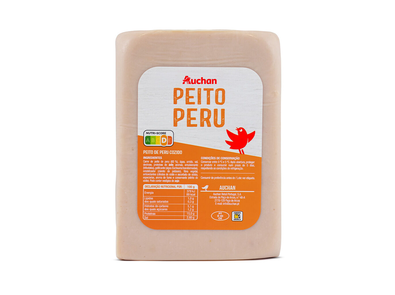 FIAMBRE DE PEITO PER&Uacute; AUCHAN FATIADO NO BALC&Atilde;O KG image number 1