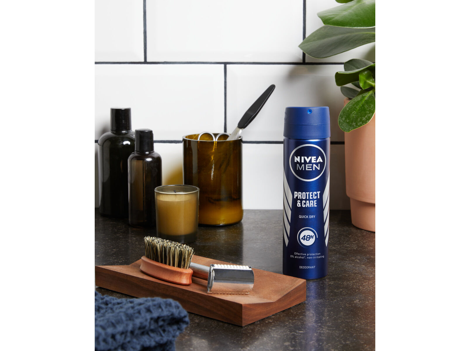 Desodorizante Spray Protect & Care NIVEA MEN 150 ml image number 1