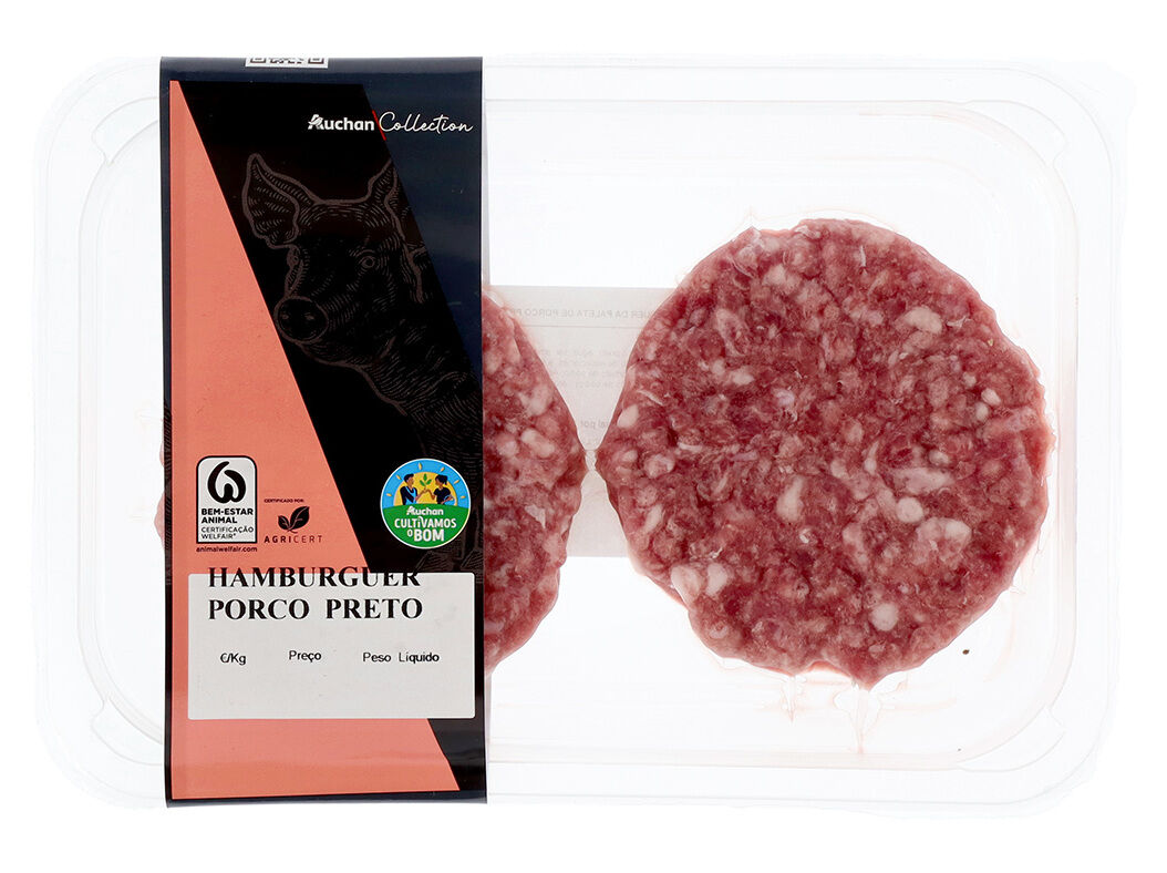 HAMBURGUER DA PALETA PORCO PRETO AUCHAN CULTIVAMOS O BOM 200GR image number 0