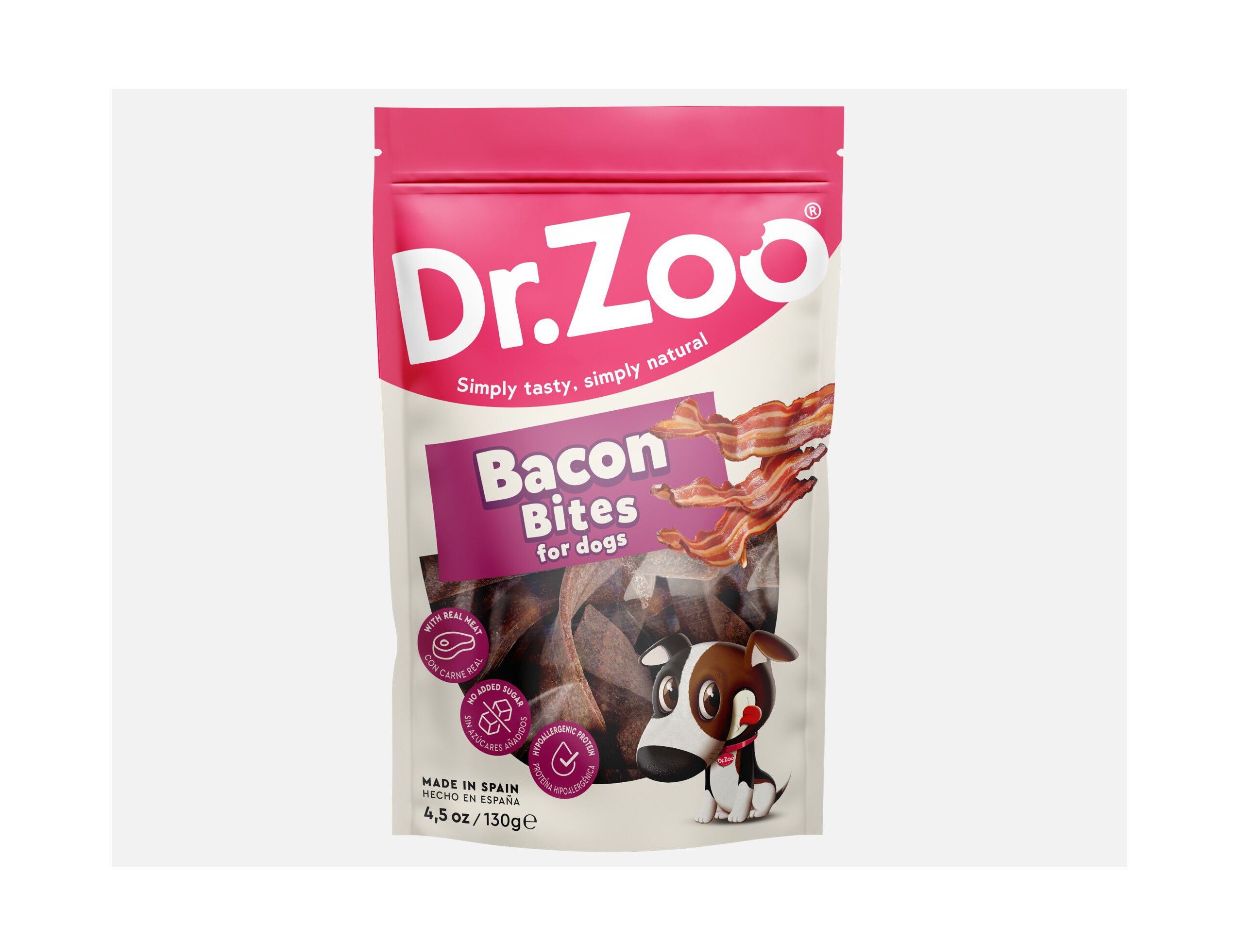 SNACK C&Atilde;O DR.ZOO BACON BITES 130G image number 1