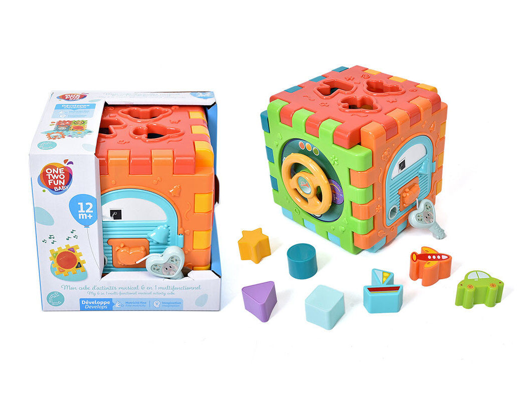 CUBO ACTIVIDADES ONE TWO FUN COM LUZ E SOM