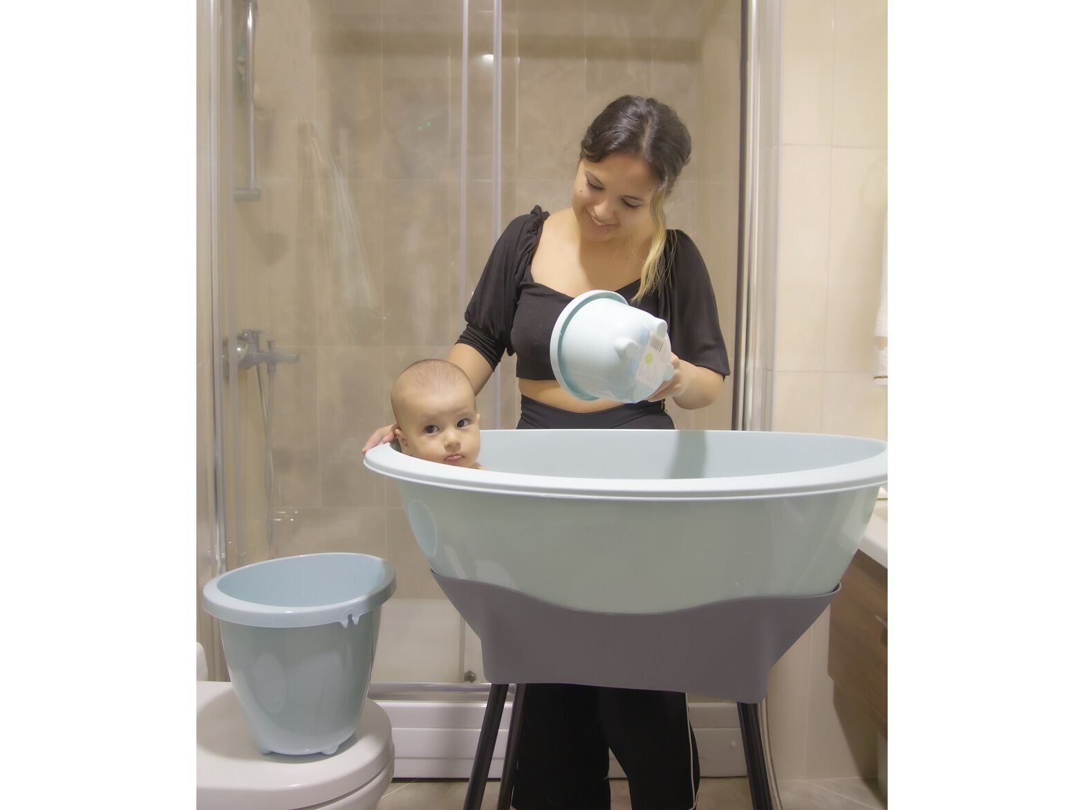 BANHEIRA BABYJEM ELEGANT TURQUESA image number 3