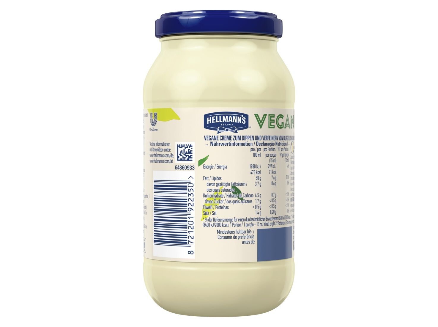 MAIONESE VEGAN HELLMANN'S 330G image number 1