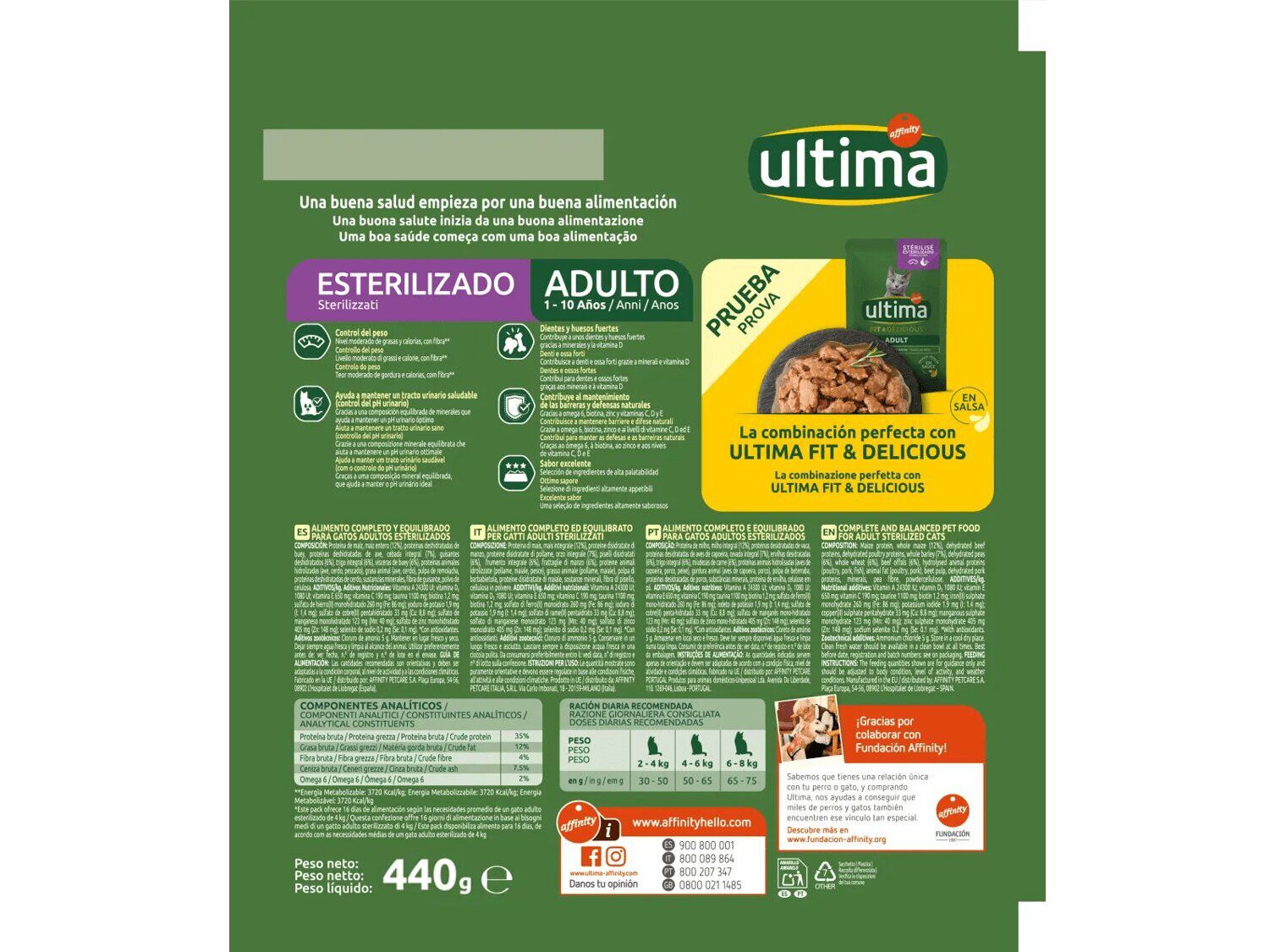 RA&Ccedil;&Atilde;O GATO ESTERILIZADO ULTIMA VACA 440G image number 1