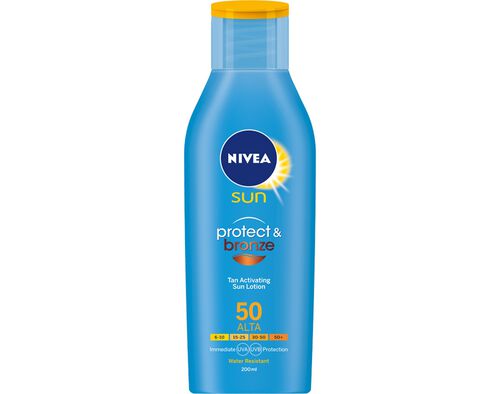 Protetor Solar Bronzeado Natural Loção FP50 Protect & Bronze NIVEA SUN 200 ml image number 0