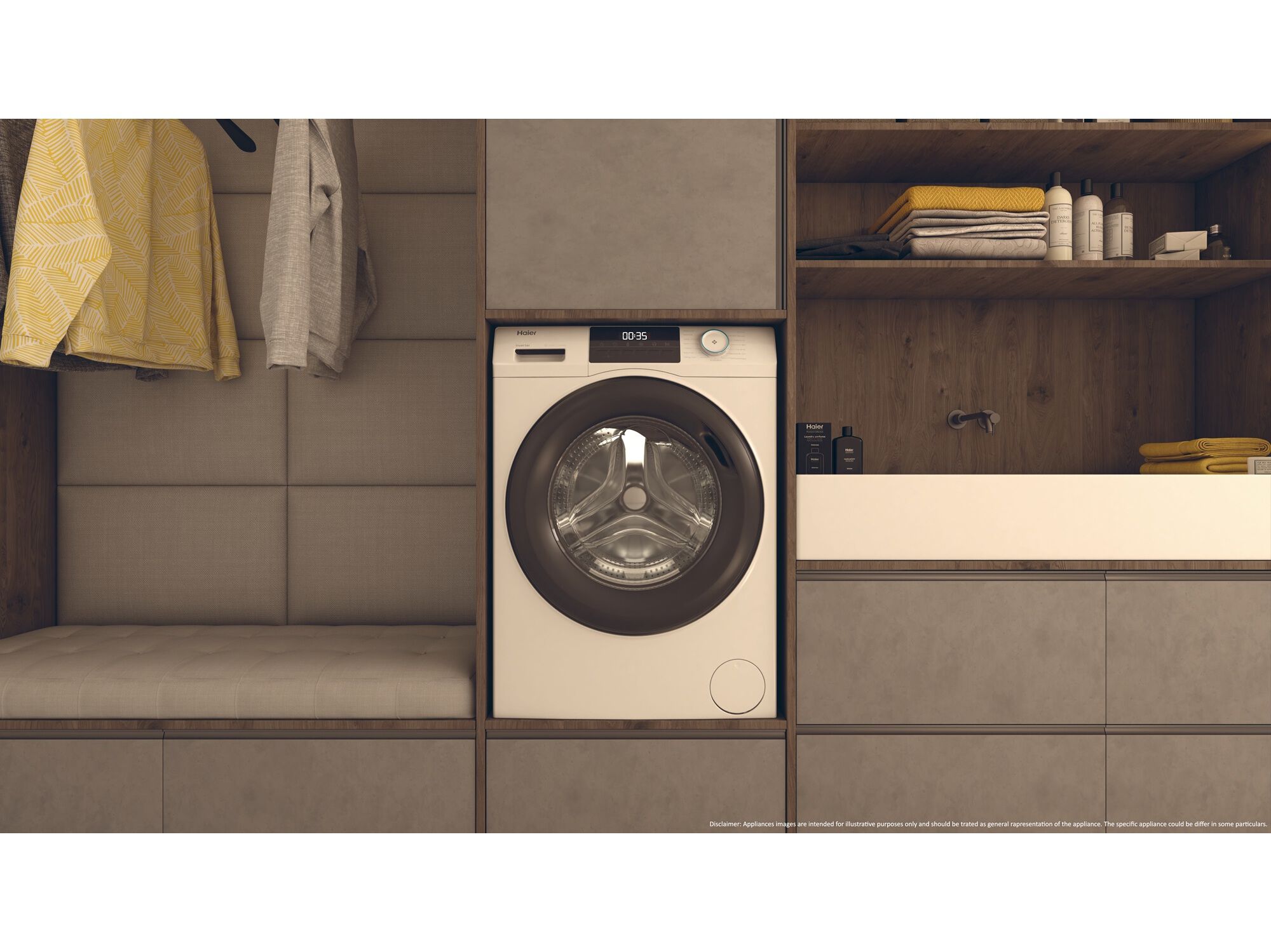 M&Aacute;QUINA DE LAVAR ROUPA HAIER HW90-BP14929A-S - BRANCO A 9KG image number 10