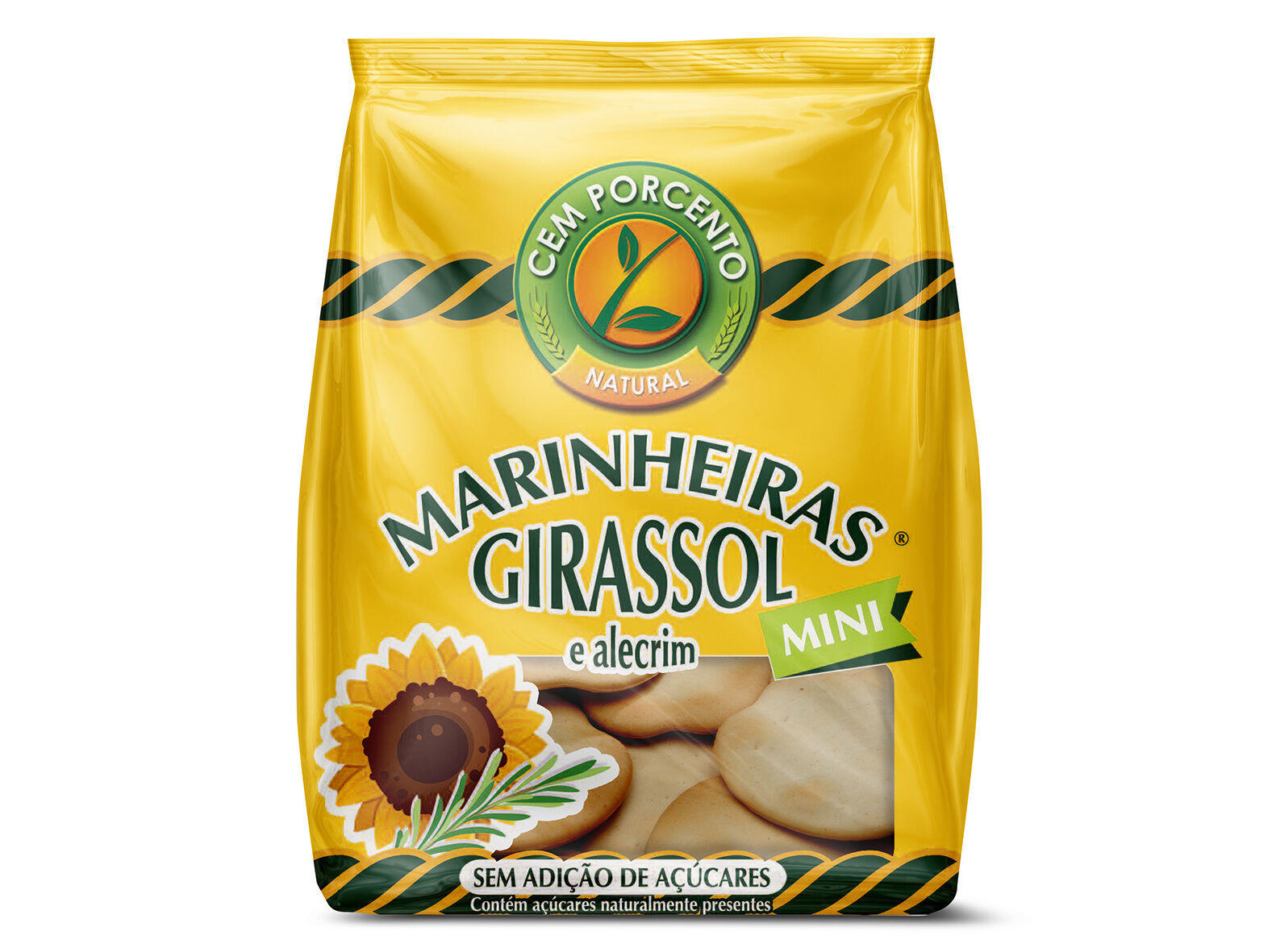 BOLACHAS CEM PORCENTO MINI MARINHEIRAS GIRASSOL 50G