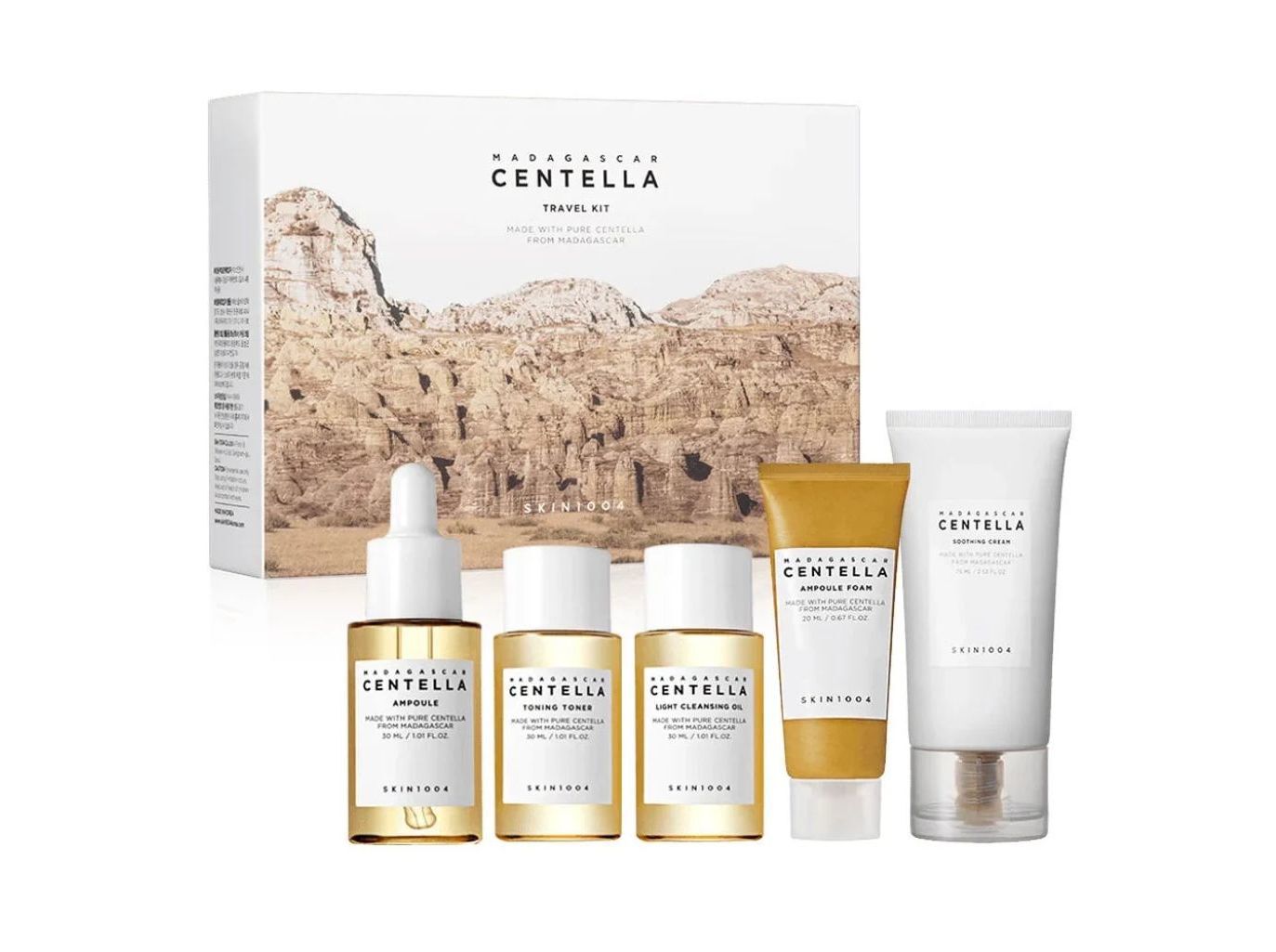 KIT VIAGEM SKIN1004 MADAGASCAR CENTELLA 5UN